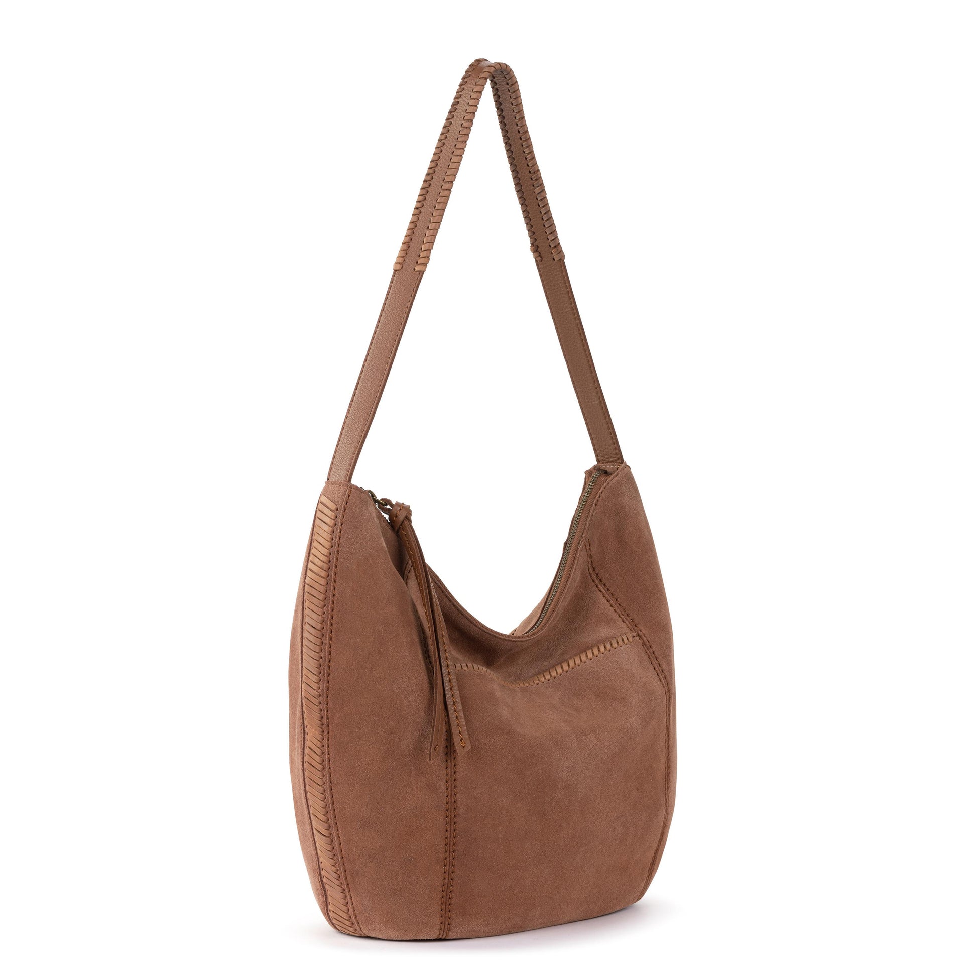 The Sak Sequoia Hobo Leather - Tobacco Suede Terra Stitch