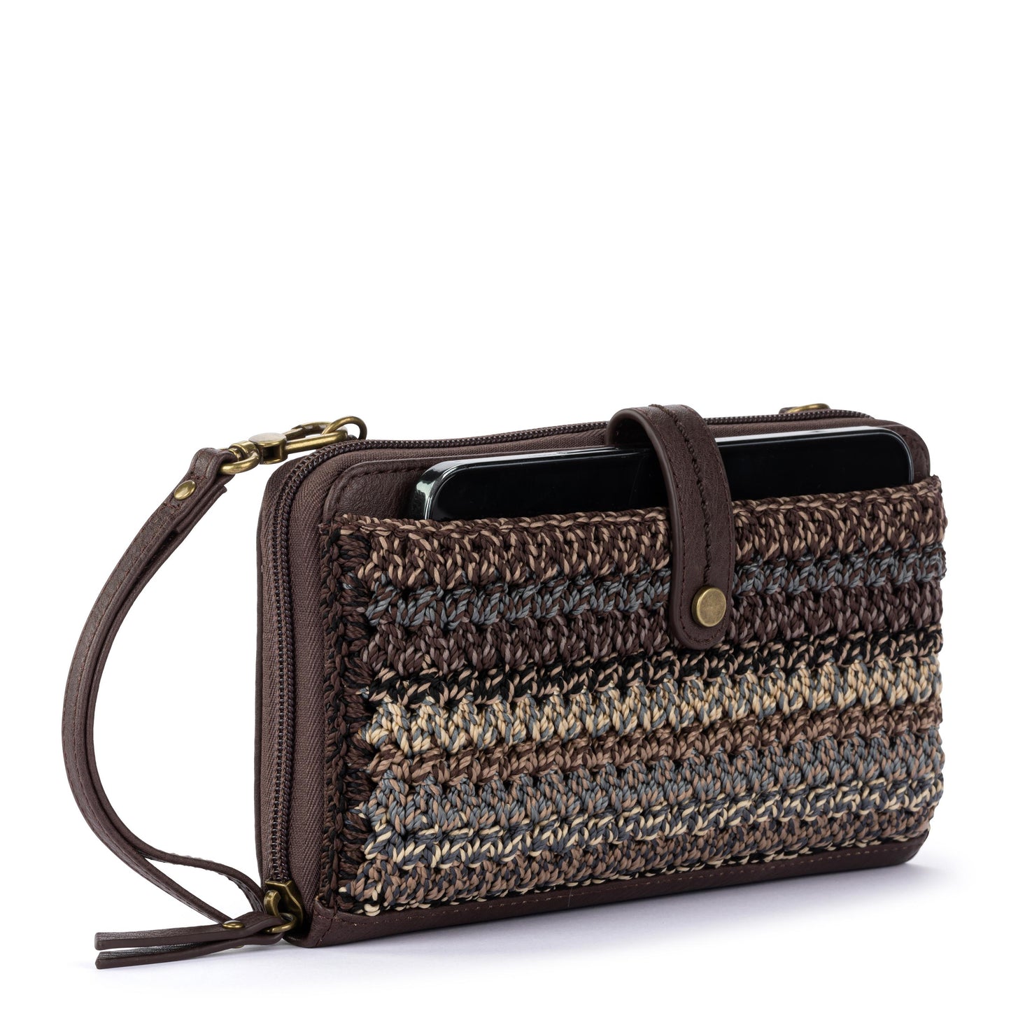 The Sak Iris Large Smartphone Crossbody Crochet - Aspen Stripe