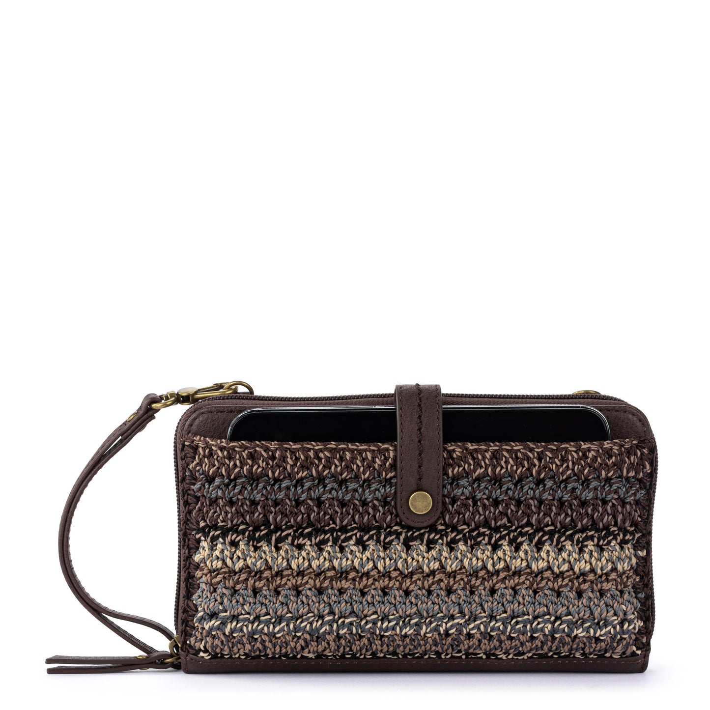 The Sak Iris Large Smartphone Crossbody Crochet - Aspen Stripe