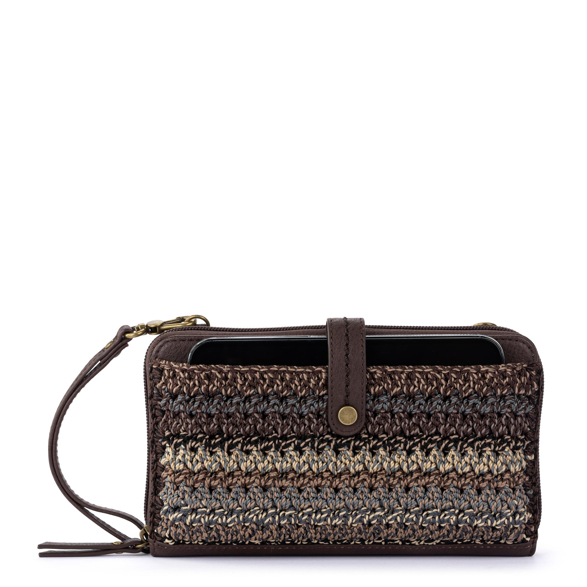 The Sak Iris Large Smartphone Crossbody Crochet - Aspen Stripe