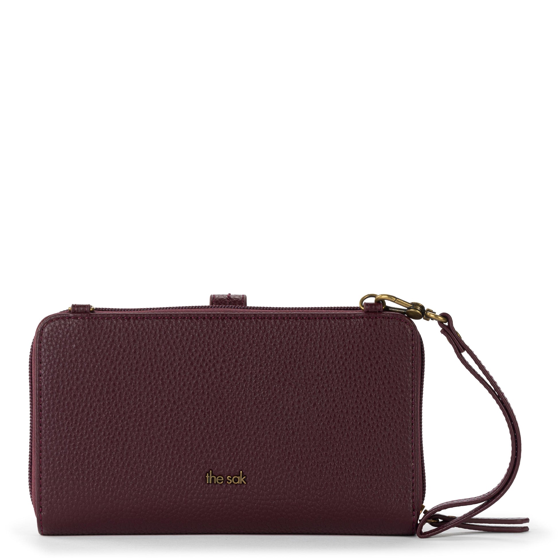 The Sak Iris Large Smartphone Crossbody Crochet - Black Cherry Cozy Weave