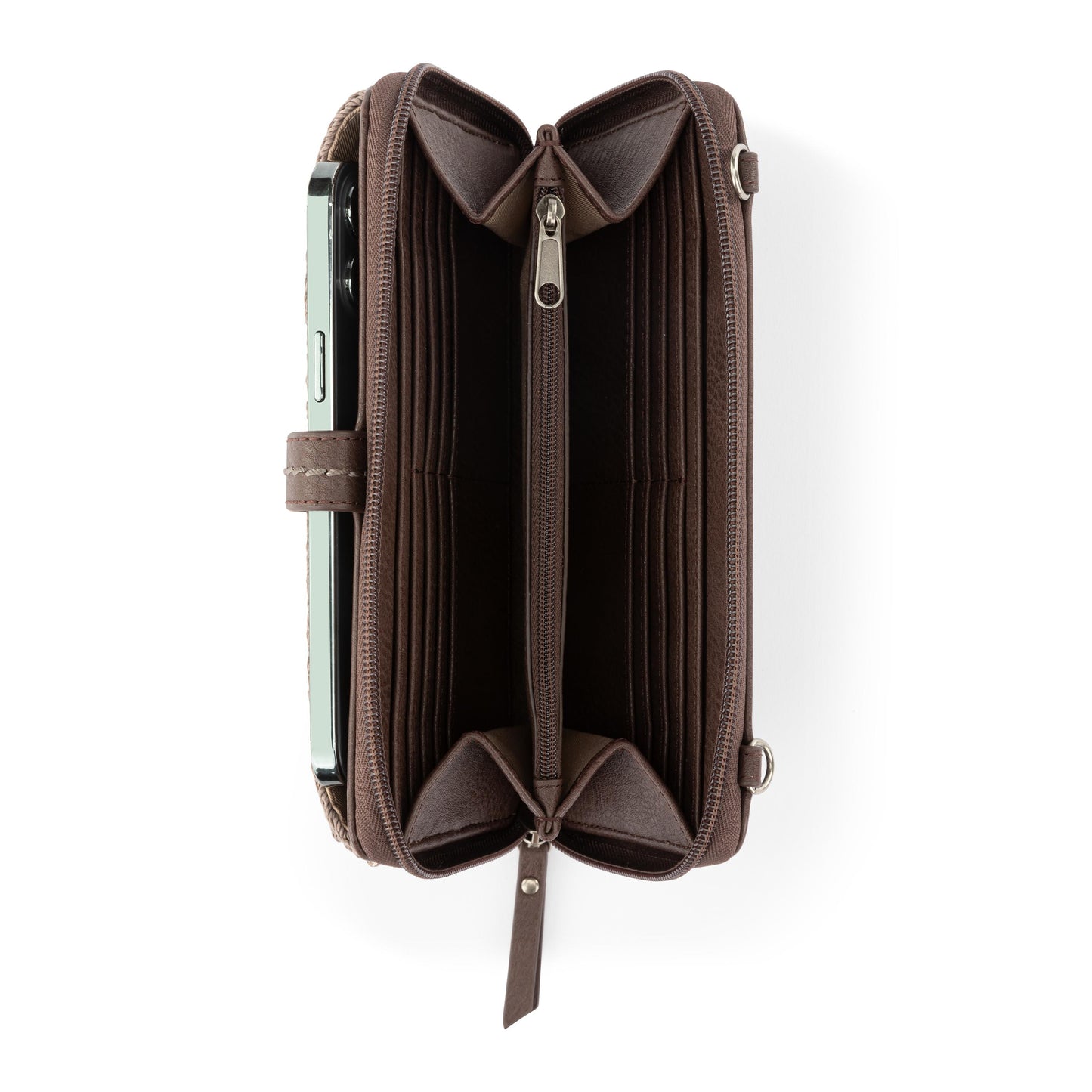 The Sak Iris Large Smartphone Crossbody Crochet - Mushroom Cozy Weave