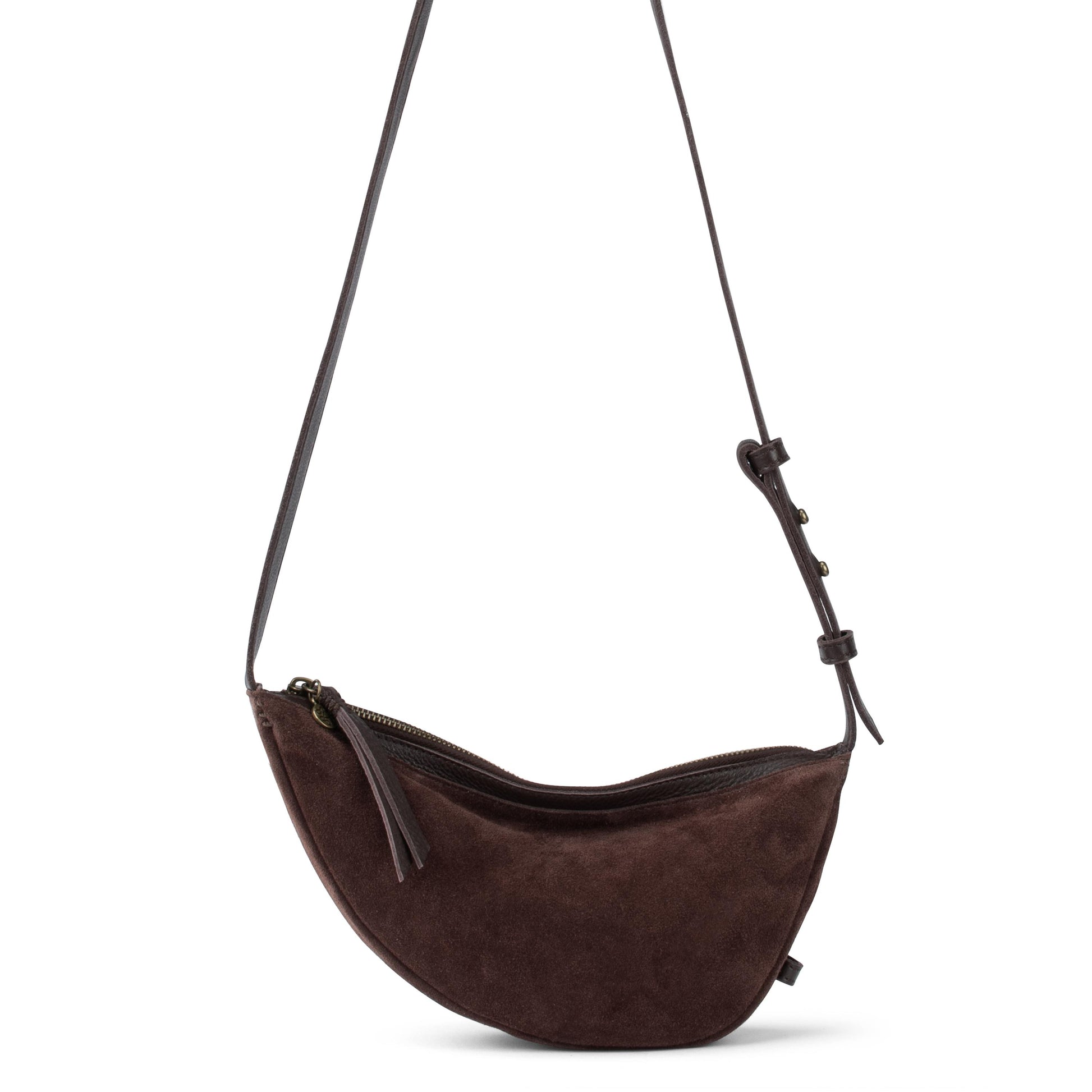 The Sak Tess Sling Bag Leather - Mahogany Suede