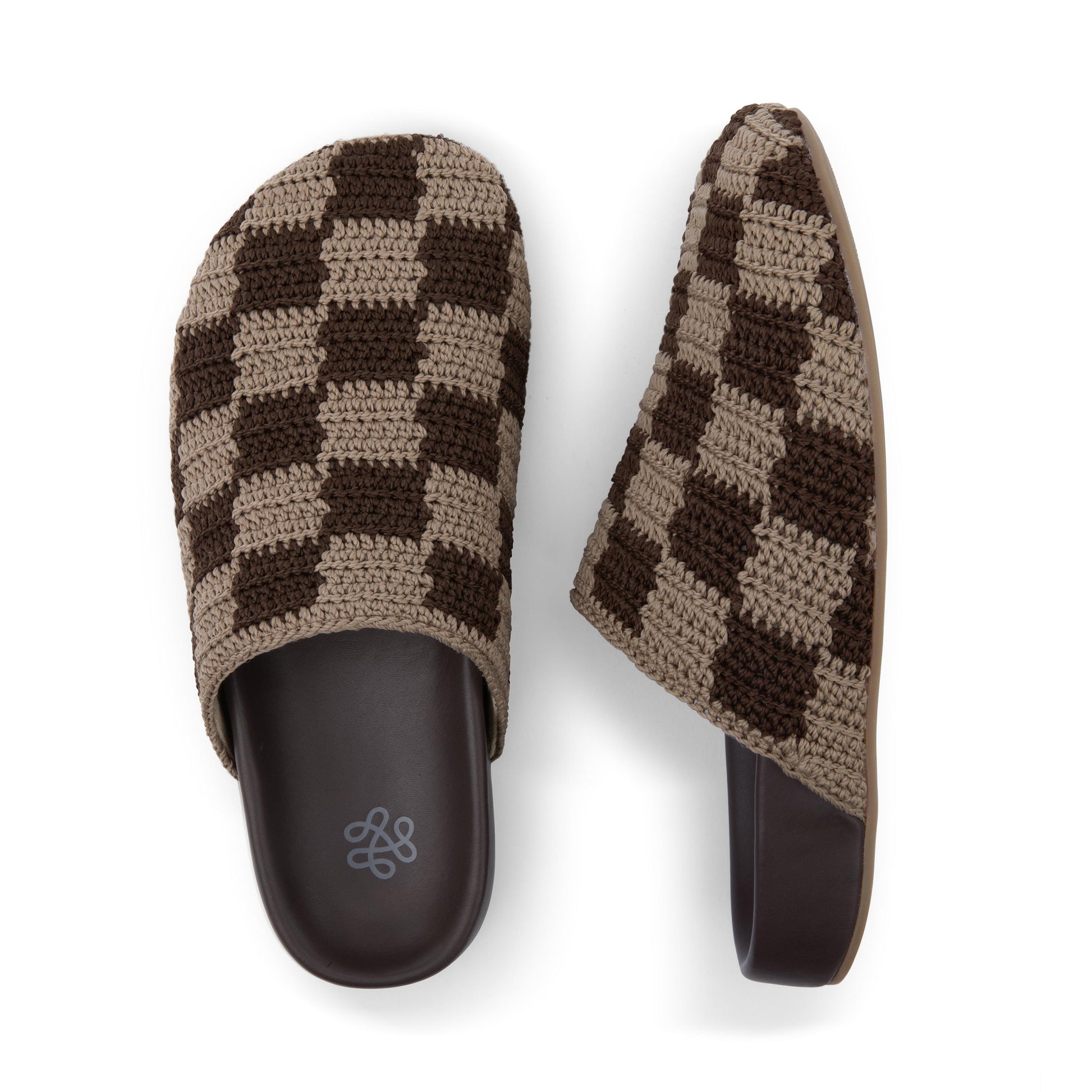 The Sak Bolinas Clog Crochet - Brown Check