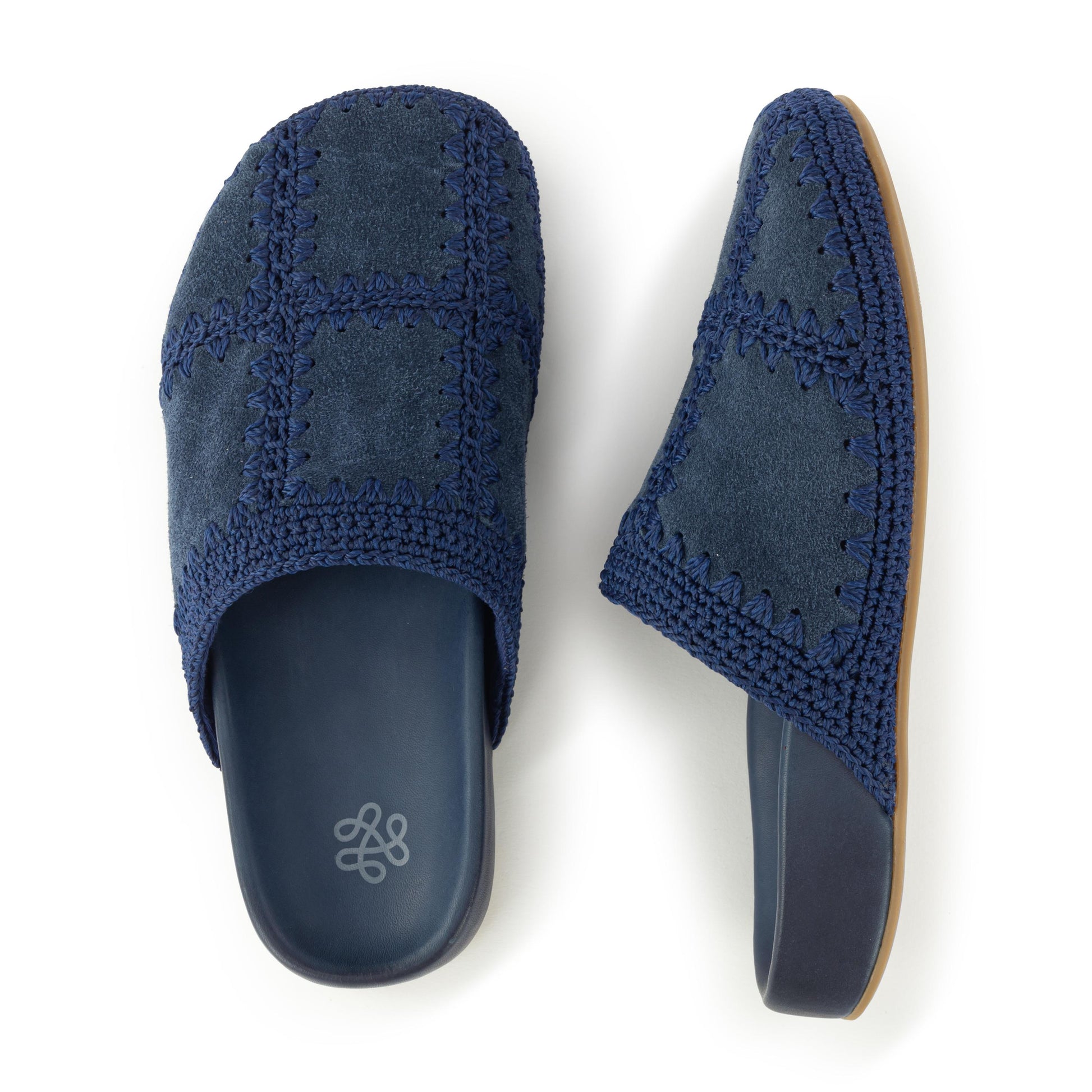 The Sak Bolinas Clog Crochet - Indigo Suede Patch
