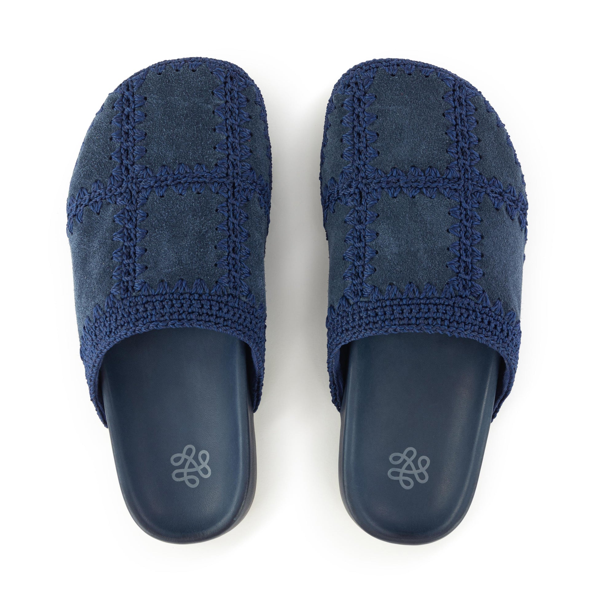 The Sak Bolinas Clog Crochet - Indigo Suede Patch
