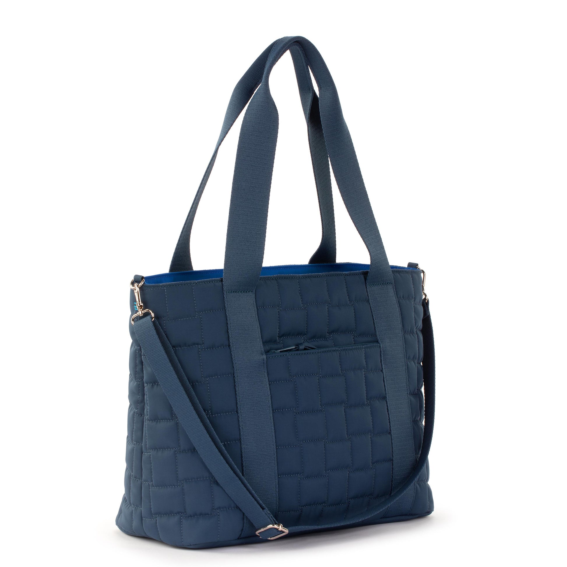 Sakroots Arlo Large Tote EcoTwill - Indigo Woven Quilted
