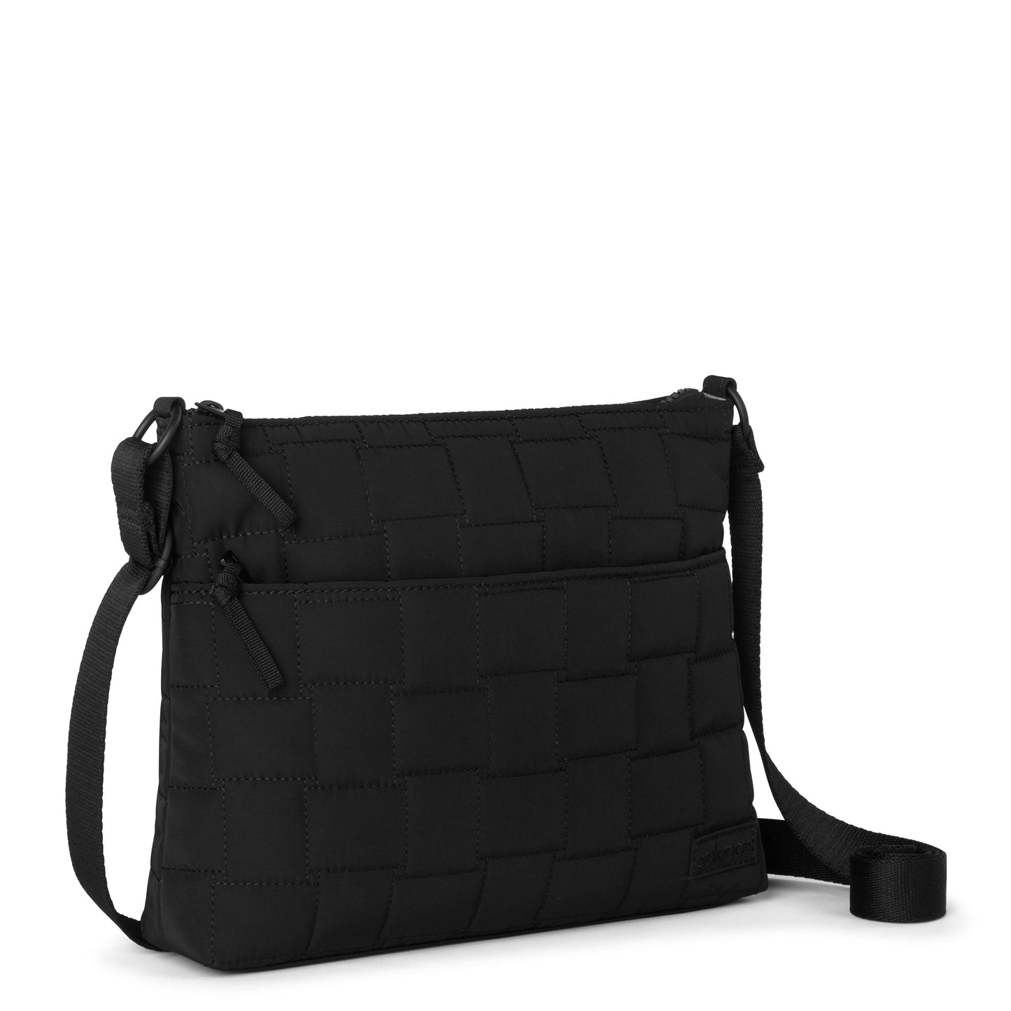 Sakroots Basic Crossbody EcoTwill - Black Woven Quilted