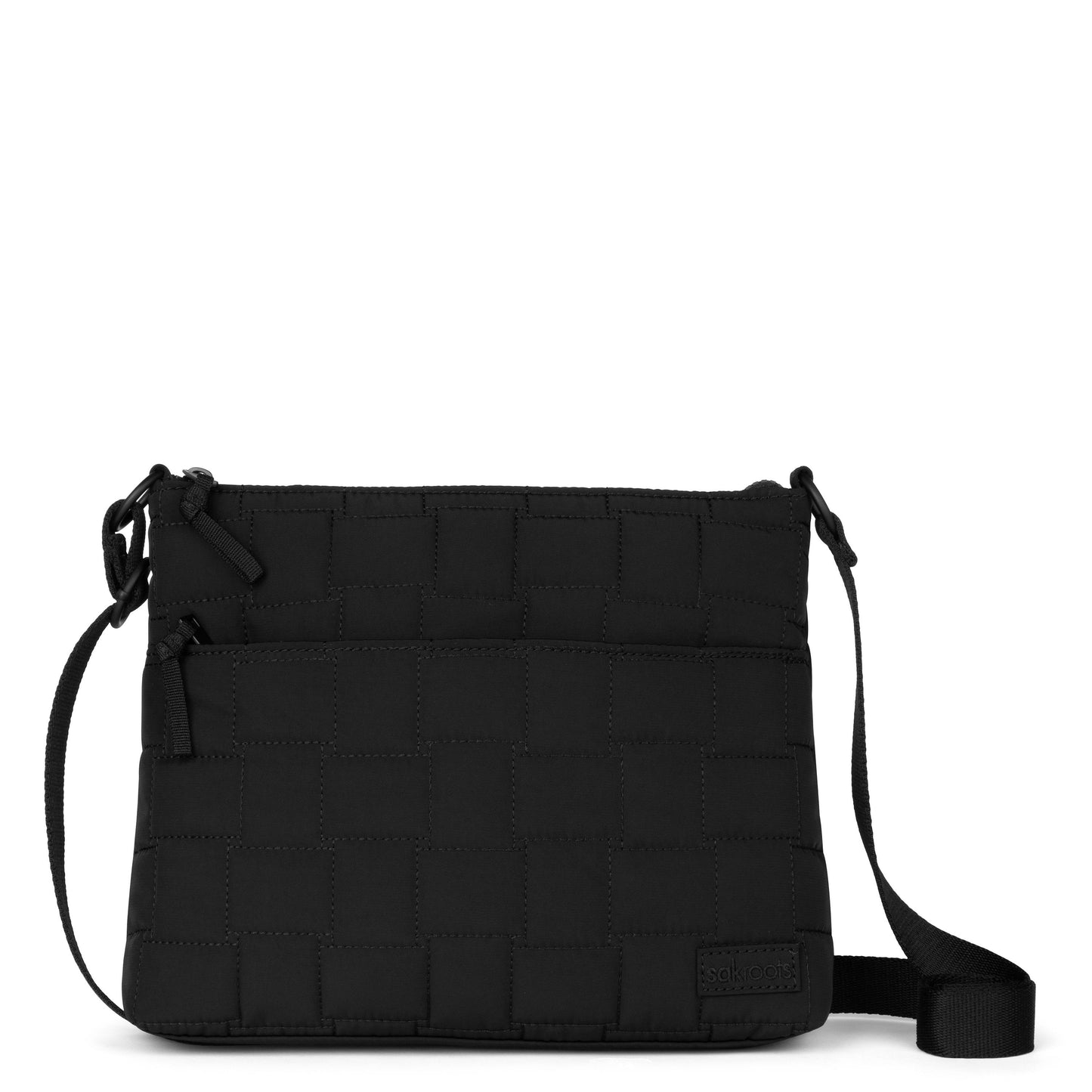 Sakroots Basic Crossbody EcoTwill - Black Woven Quilted