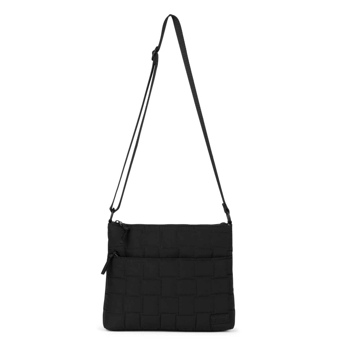 Sakroots Basic Crossbody EcoTwill - Black Woven Quilted