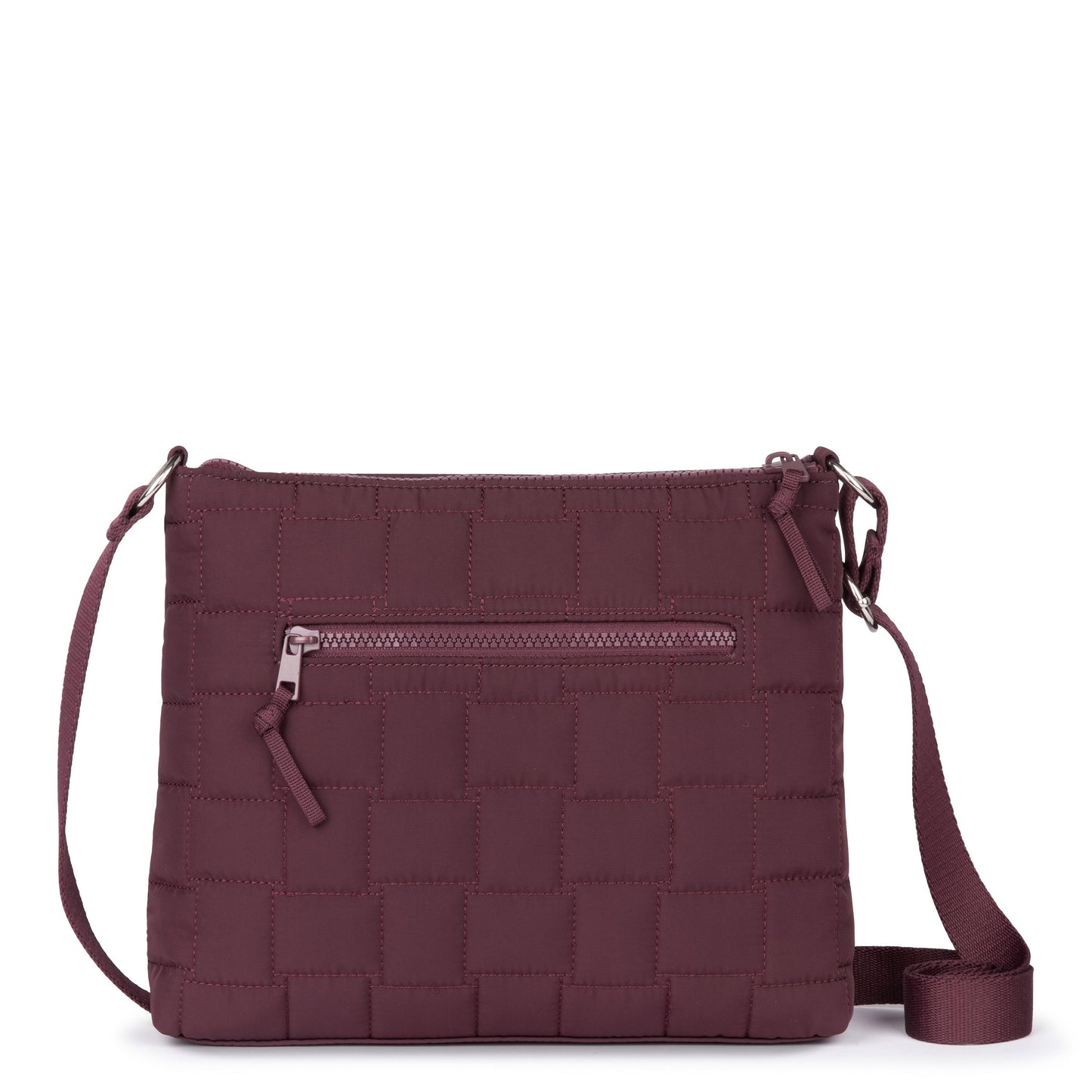 Sakroots Basic Crossbody EcoTwill - Black Cherry Woven Quilted