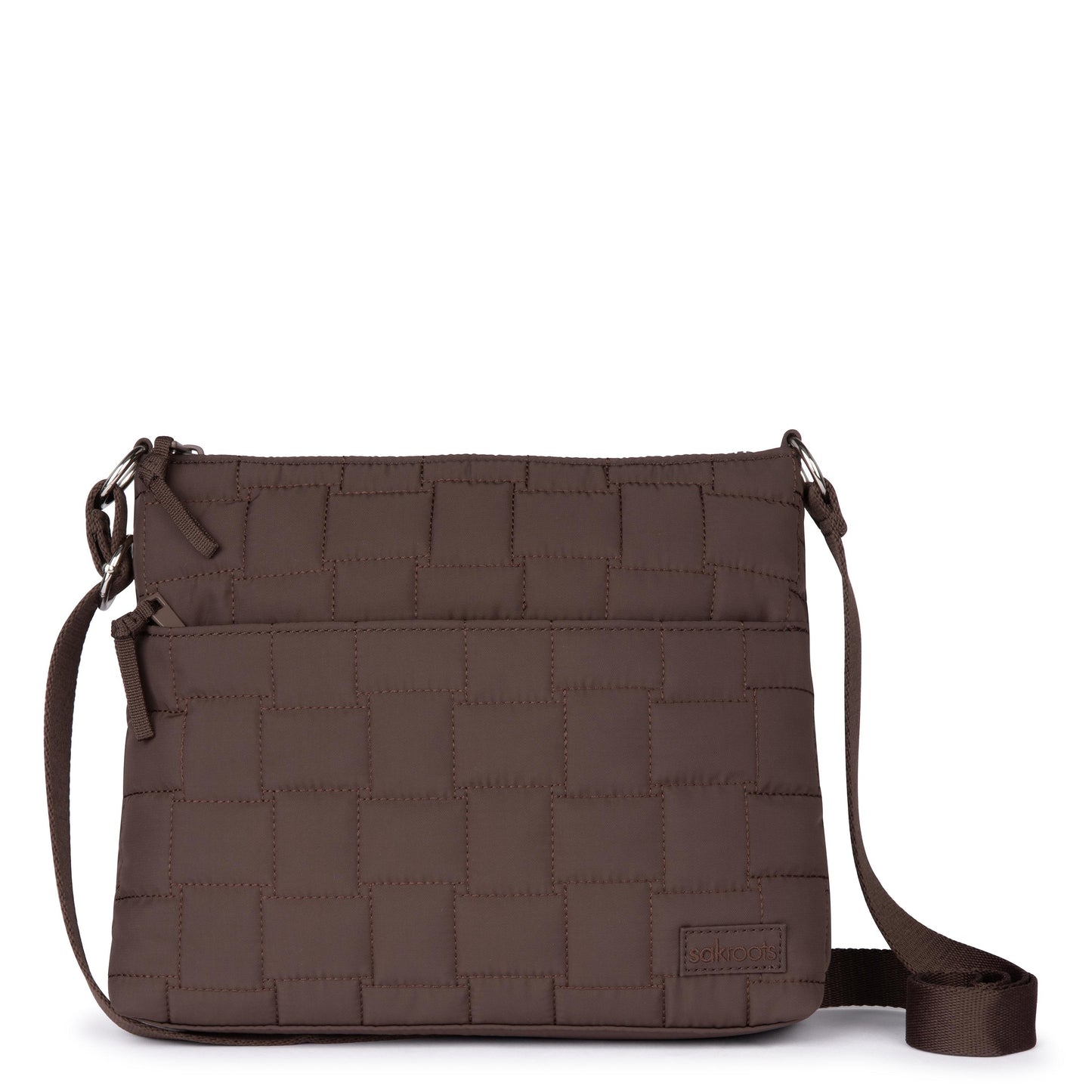 Sakroots Basic Crossbody EcoTwill - Mahogany Woven Quilted