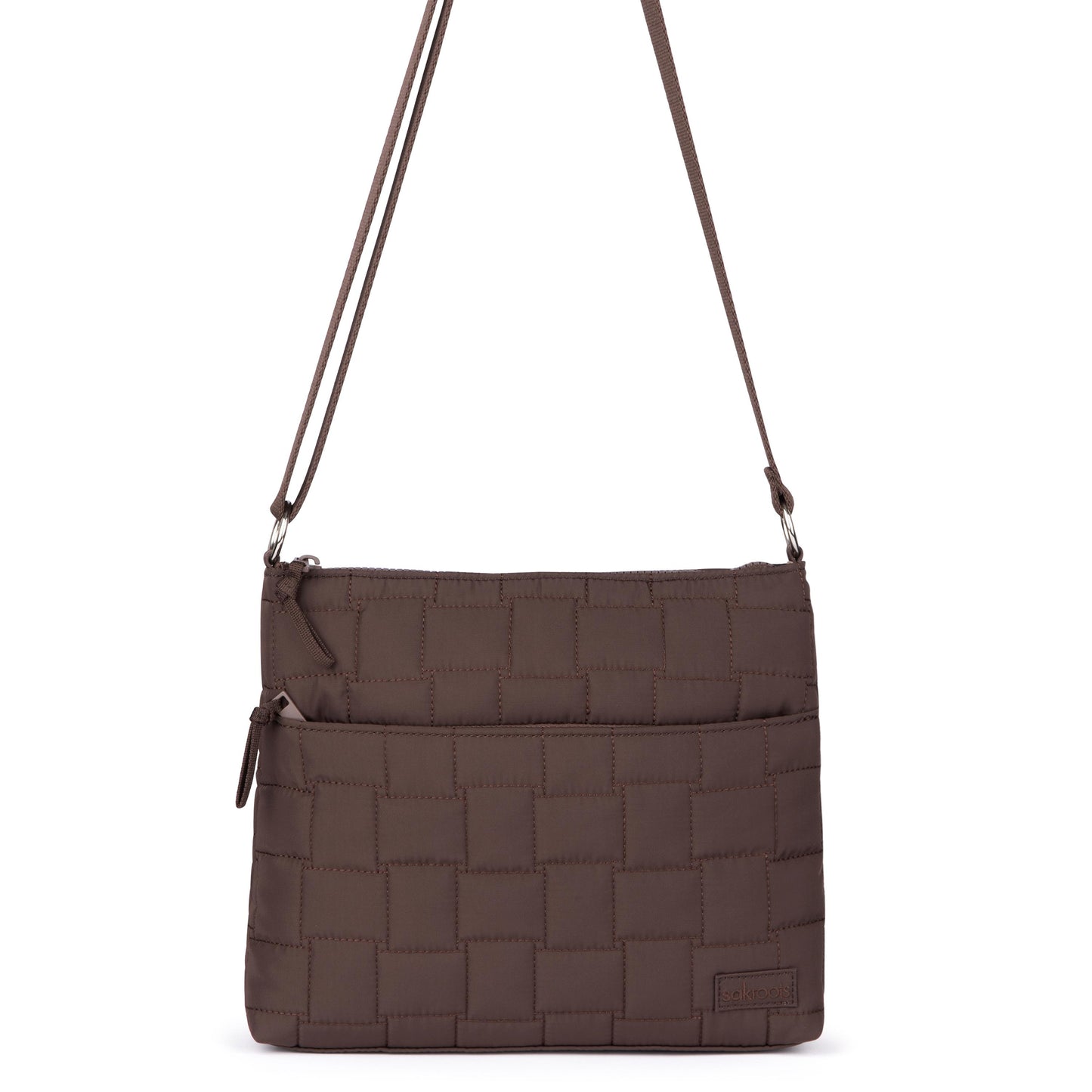 Sakroots Basic Crossbody EcoTwill - Mahogany Woven Quilted