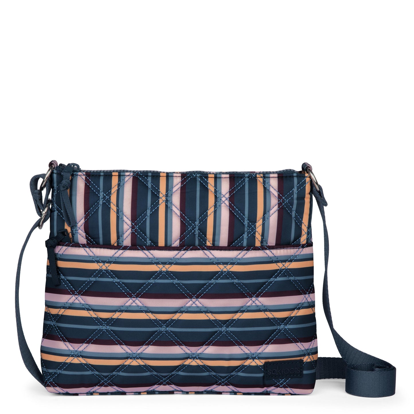 Sakroots Basic Crossbody EcoTwill - Vibrant Multi Diamond Quilted