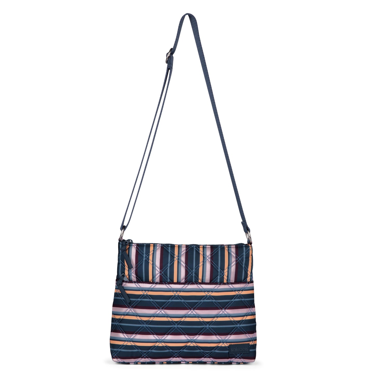 Sakroots Basic Crossbody EcoTwill - Vibrant Multi Diamond Quilted