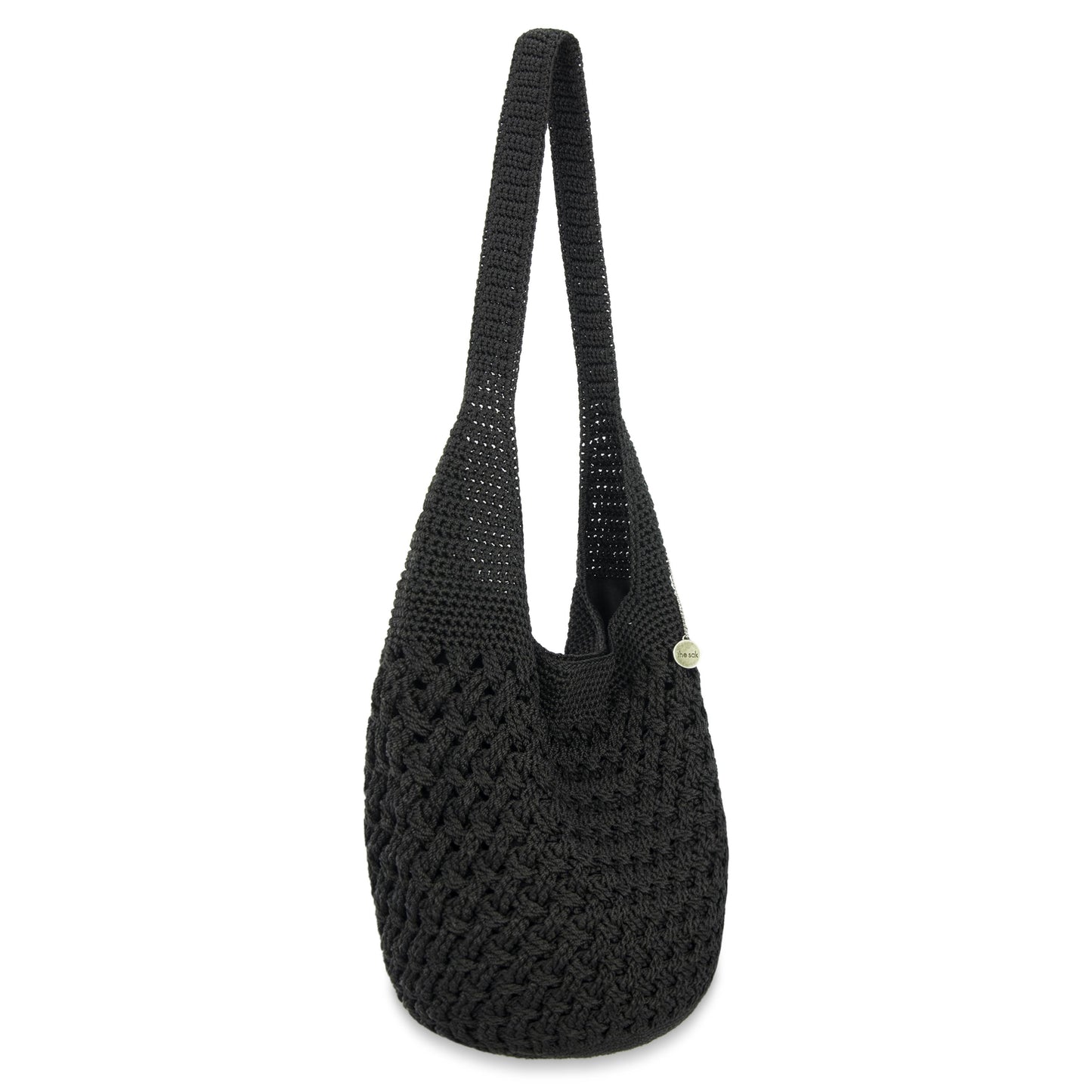 The Sak 120 Hobo Crochet - Black Cozy Weave