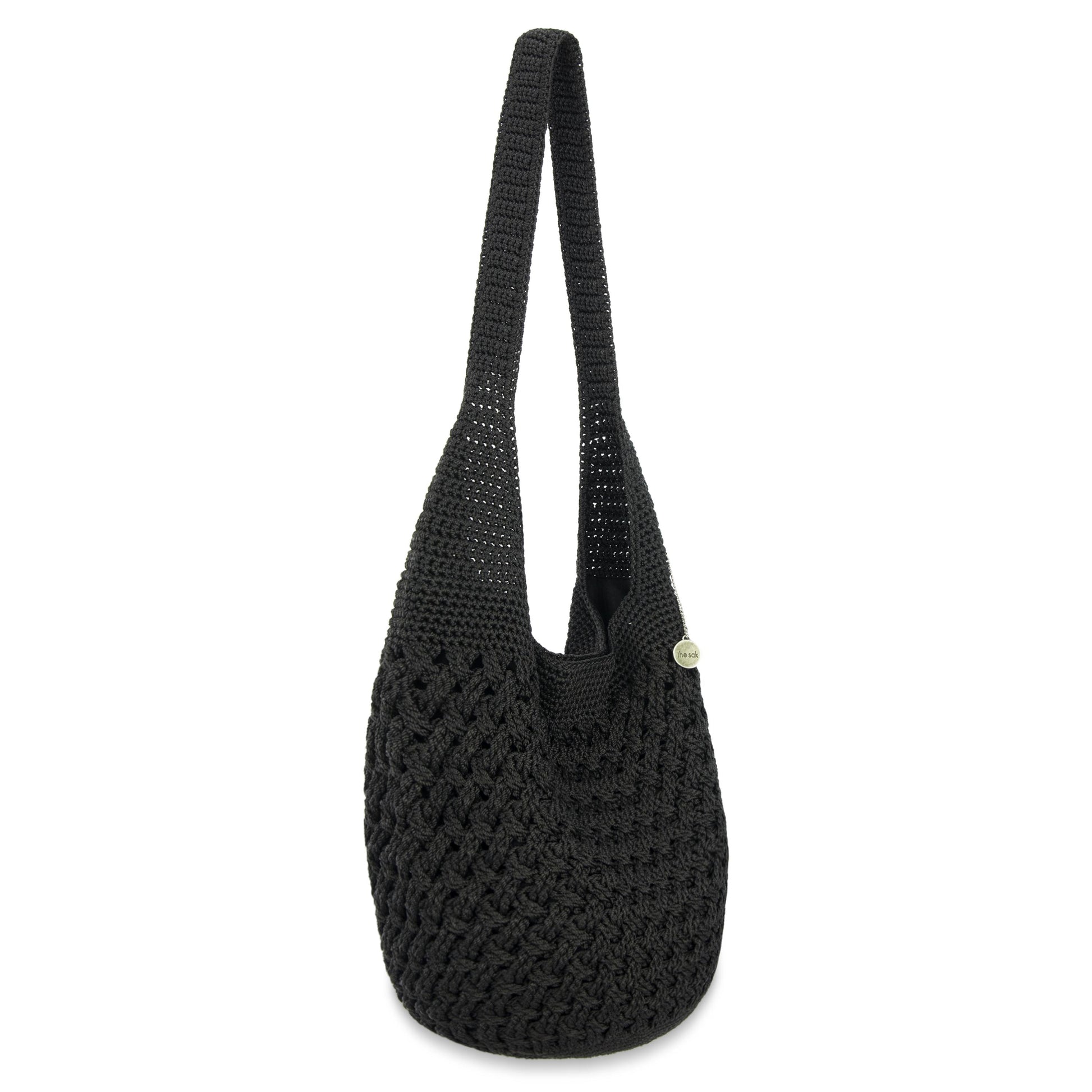 The Sak 120 Hobo Crochet - Black Cozy Weave