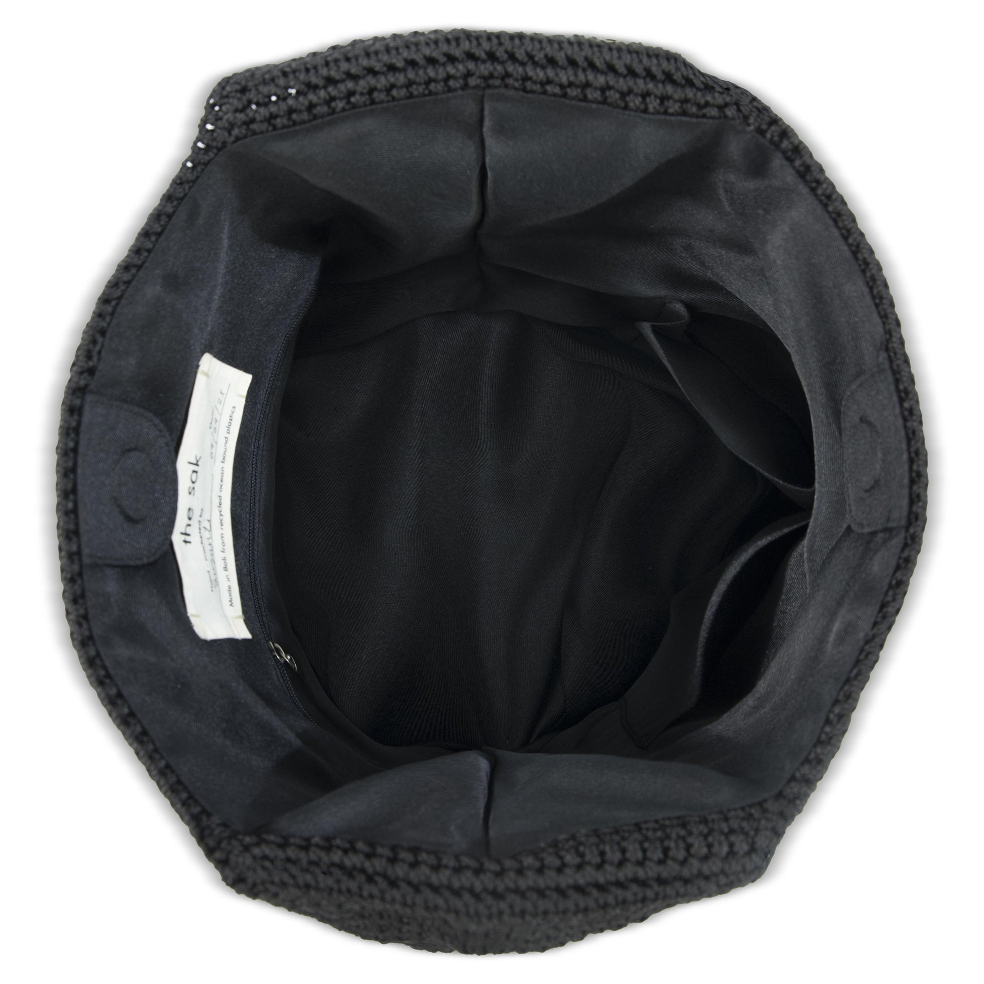 The Sak 120 Hobo Crochet - Black Cozy Weave