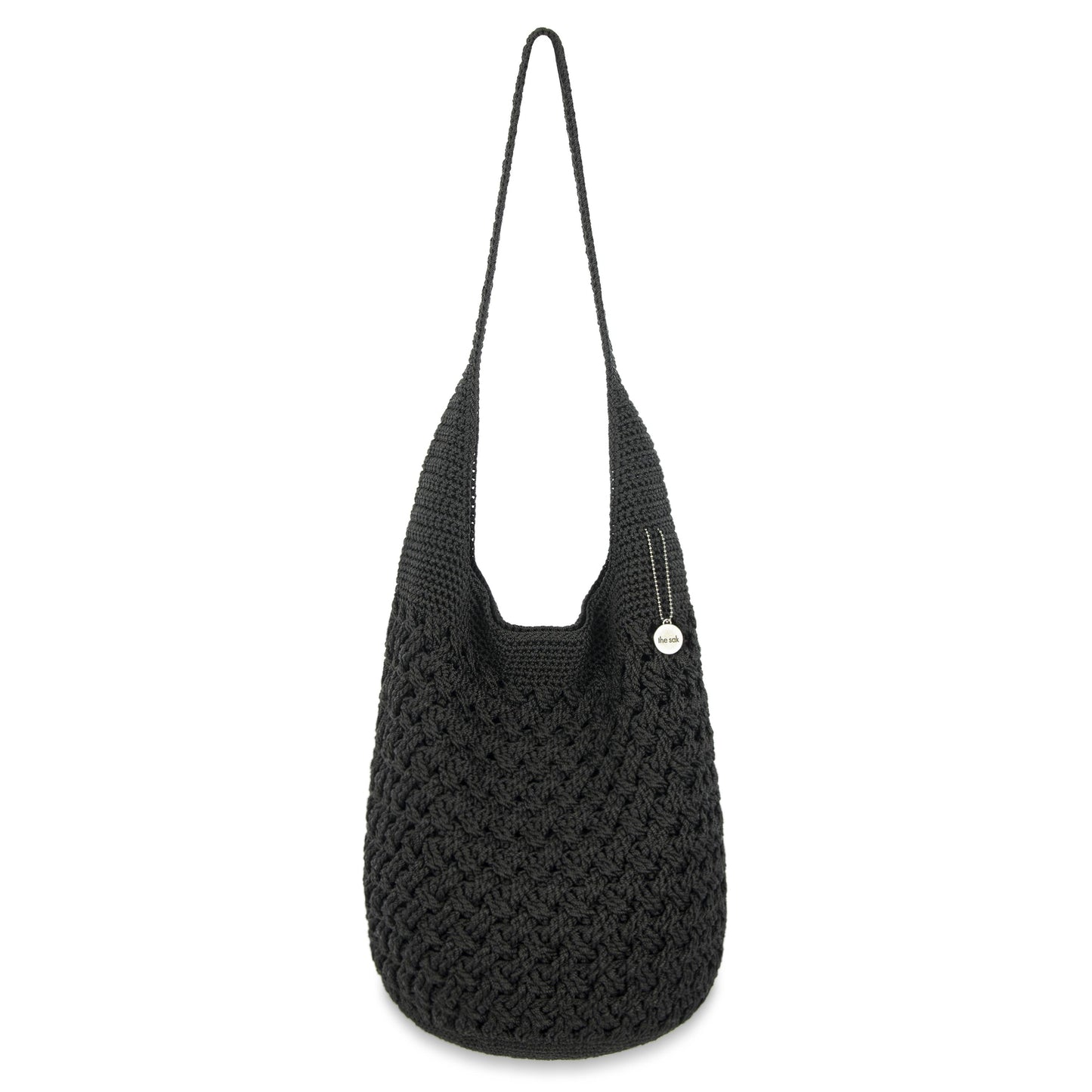 The Sak 120 Hobo Crochet - Black Cozy Weave