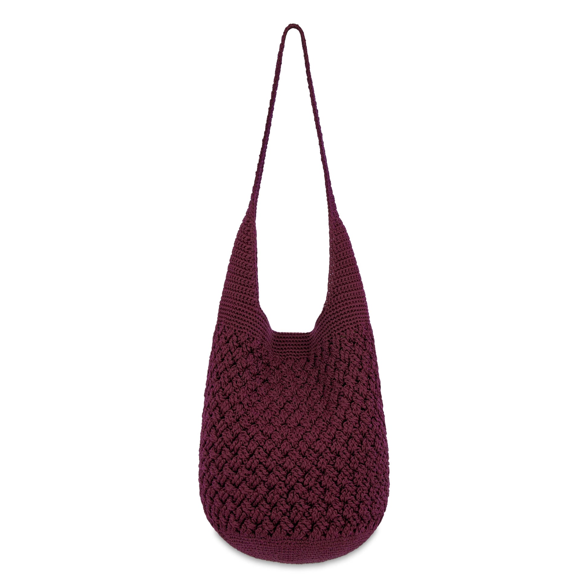 The Sak 120 Original Hobo - Hand Crochet - Black Cherry Cozy
