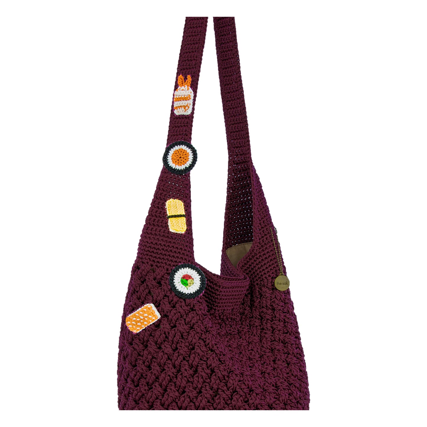 The Sak 120 Original Hobo - Hand Crochet - Black Cherry Cozy