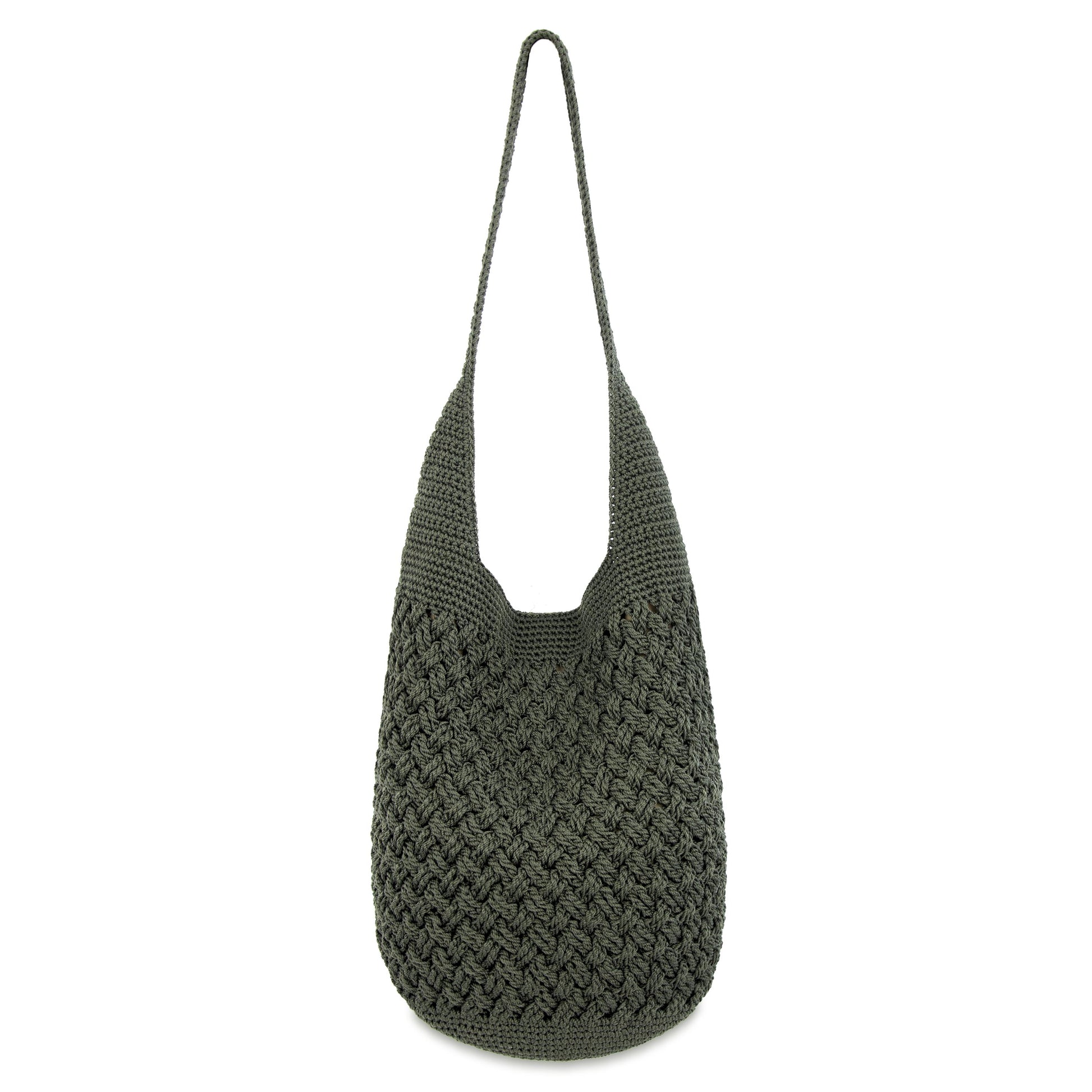 The Sak 120 Hobo Crochet - Moss Cozy Weave