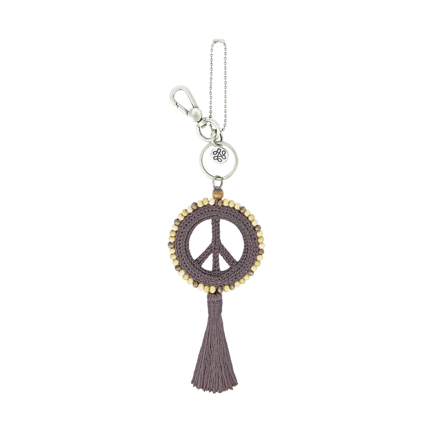 The Sak Yarnicharmz Peace Dangle Crochet - Mushroom Tonal