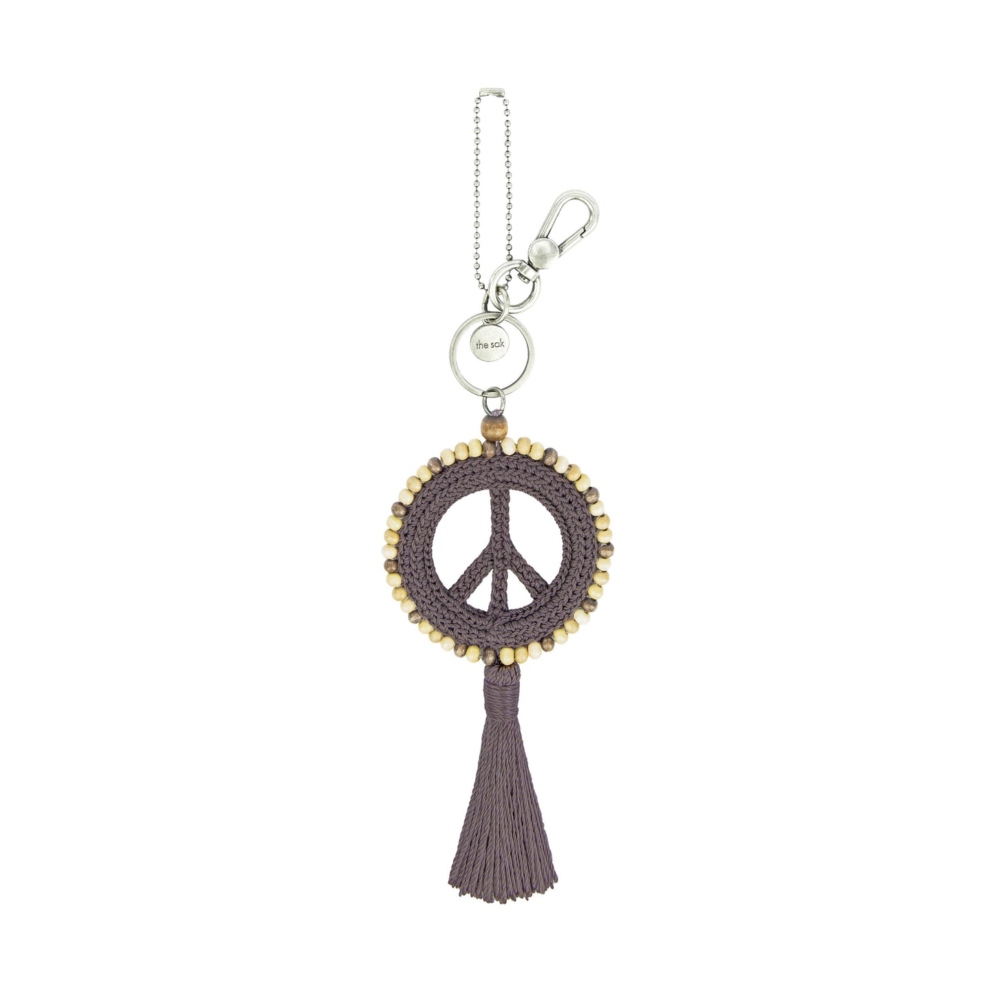 The Sak Yarnicharmz Peace Dangle Crochet - Mushroom Tonal