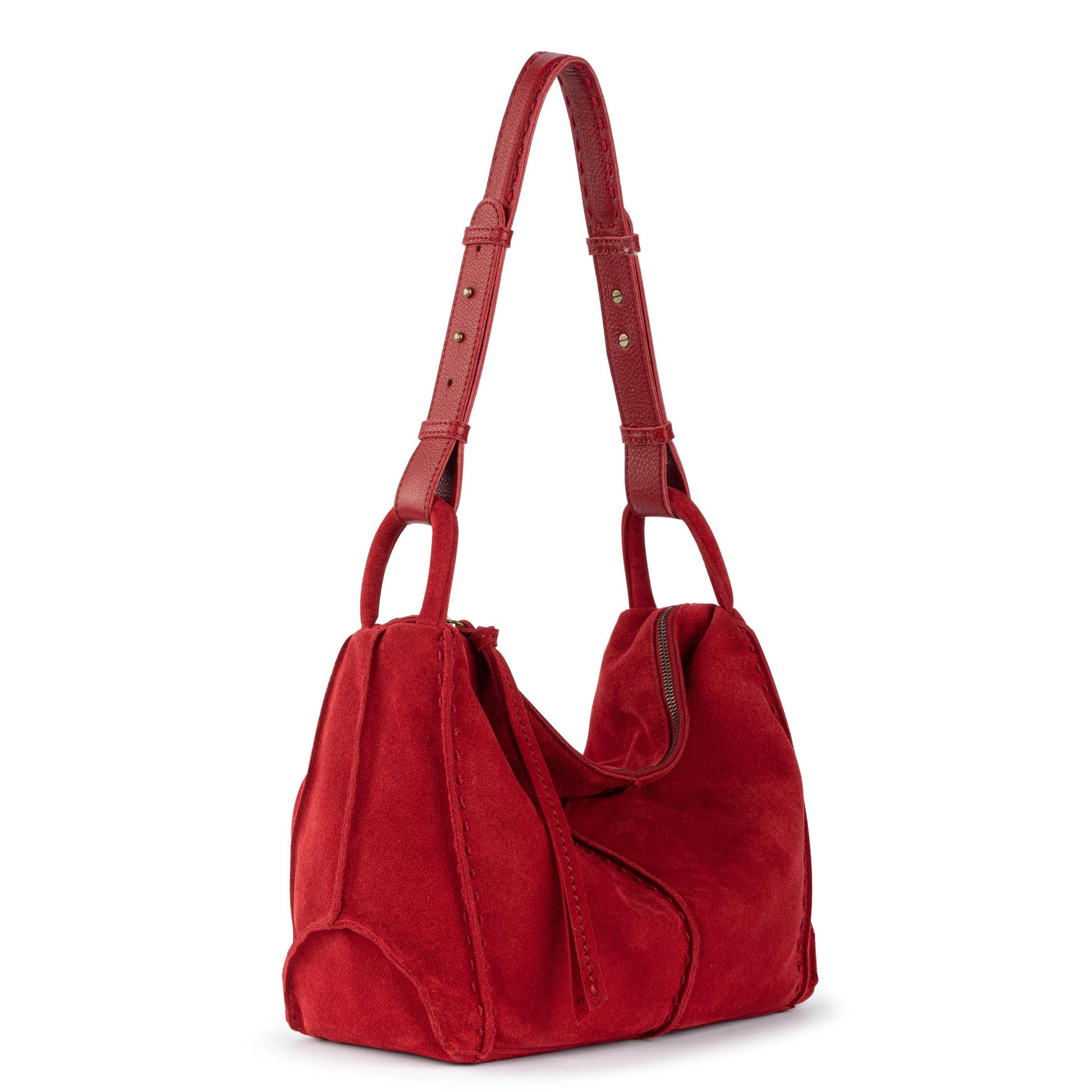 The Sak Los Feliz Slouchy Hobo Leather - Scarlet Suede