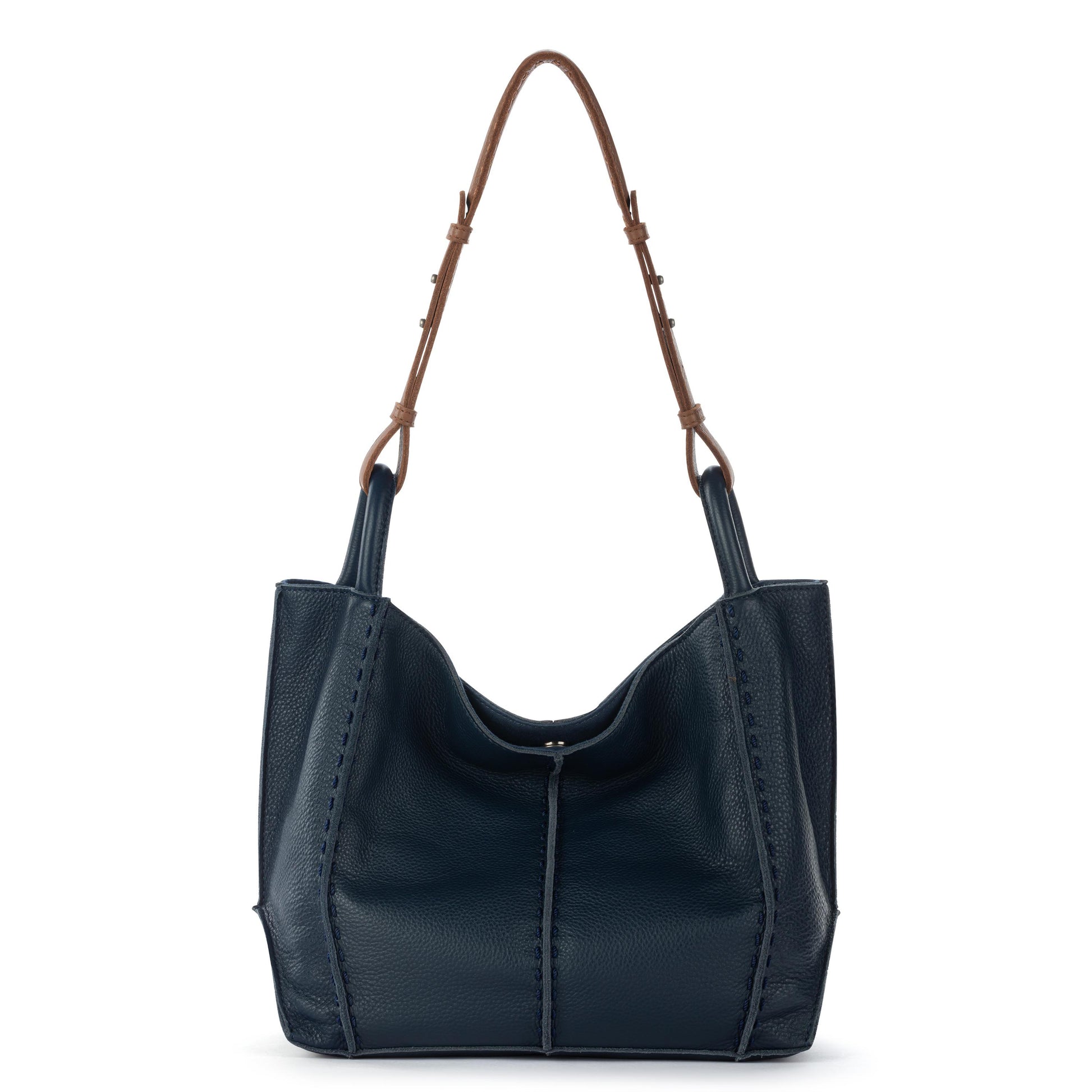 The Sak Los Feliz Med Tote - Leather - Indigo
