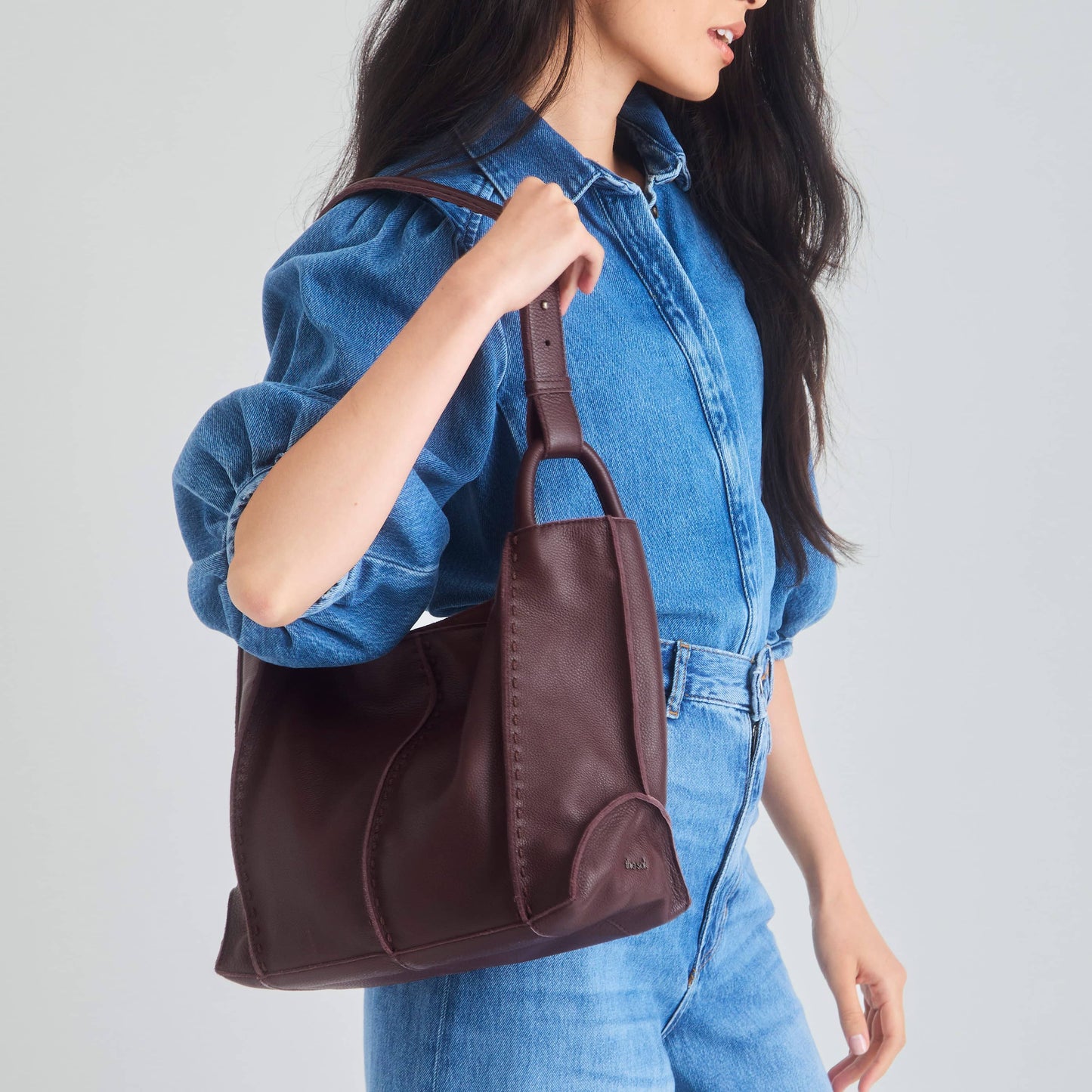 The Sak Los Feliz Med Tote - Leather - Mahogany