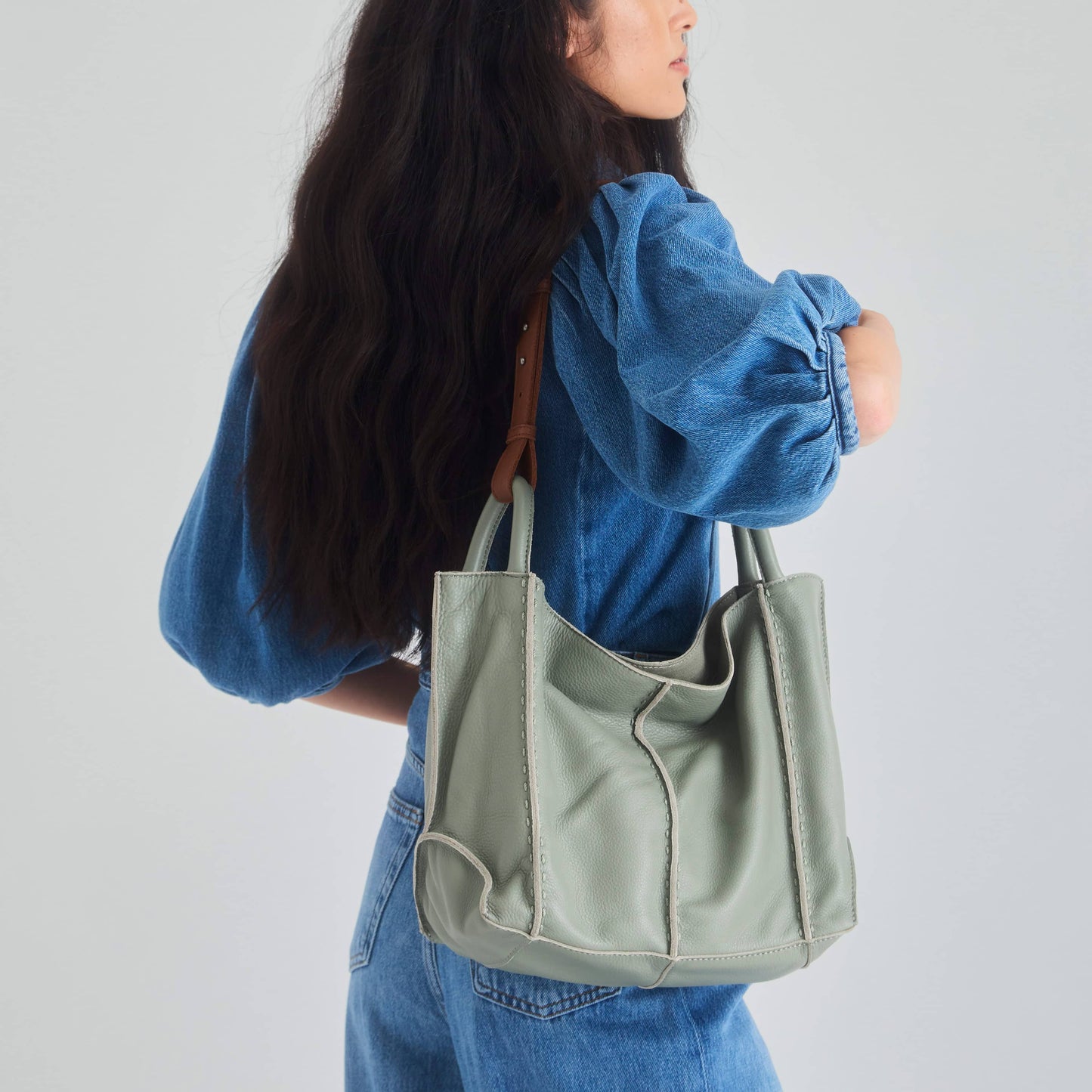 The Sak Los Feliz Med Tote - Leather - Meadow