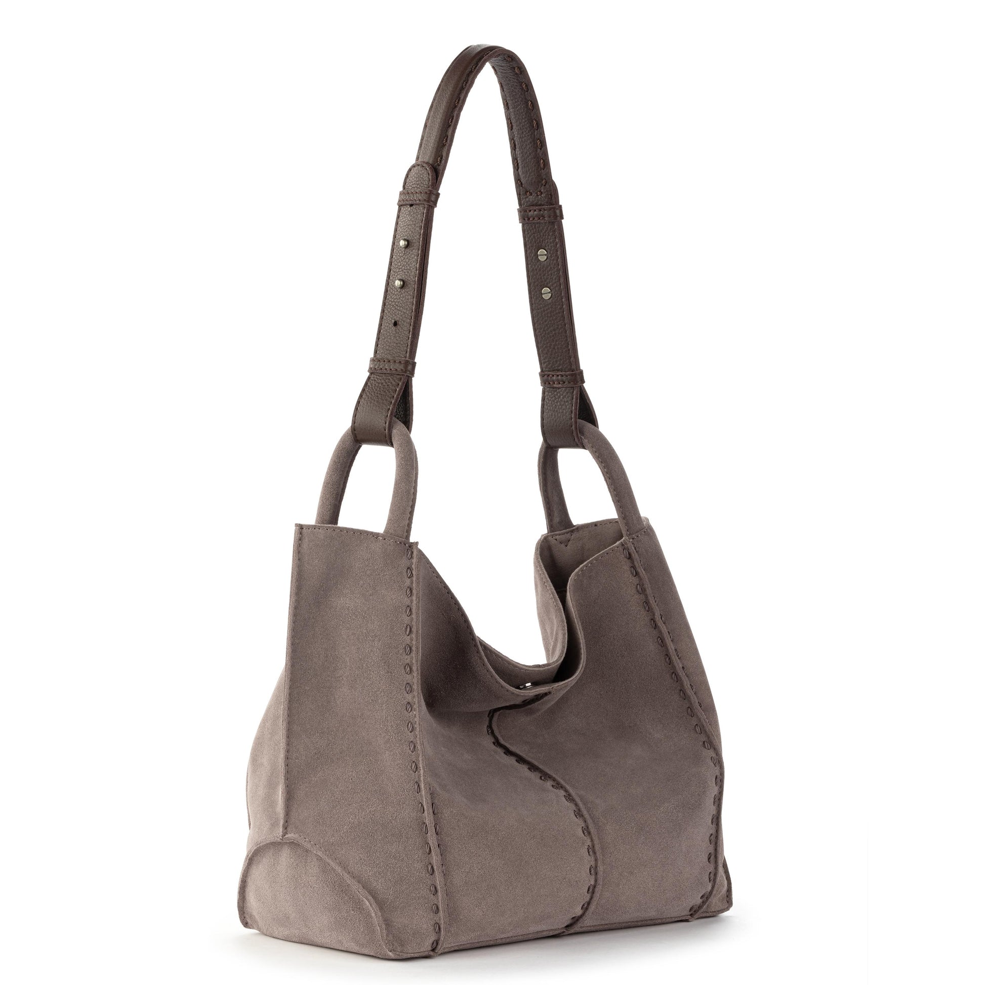 The Sak Los Feliz Med Tote - Leather - Mushroom Suede