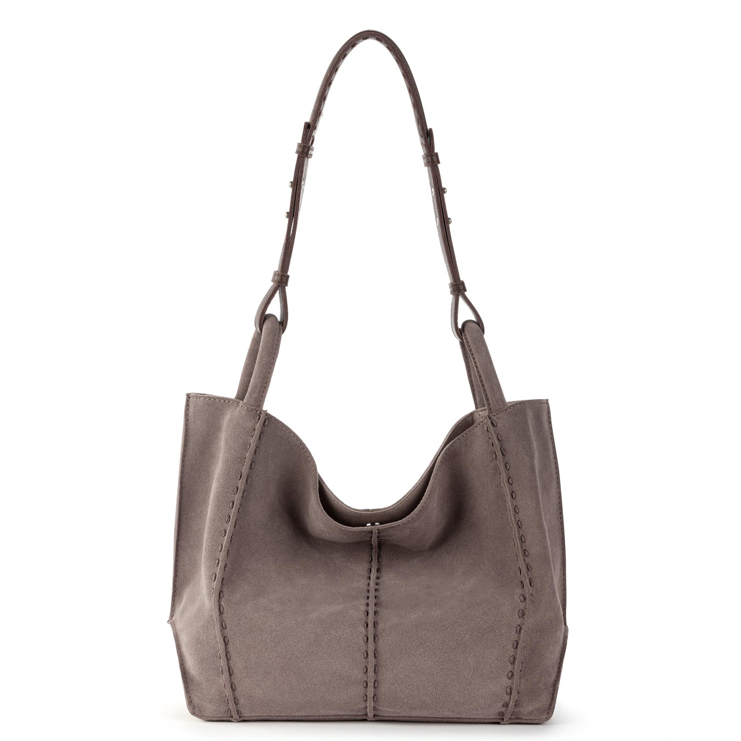 The Sak Los Feliz Med Tote - Leather - Mushroom Suede