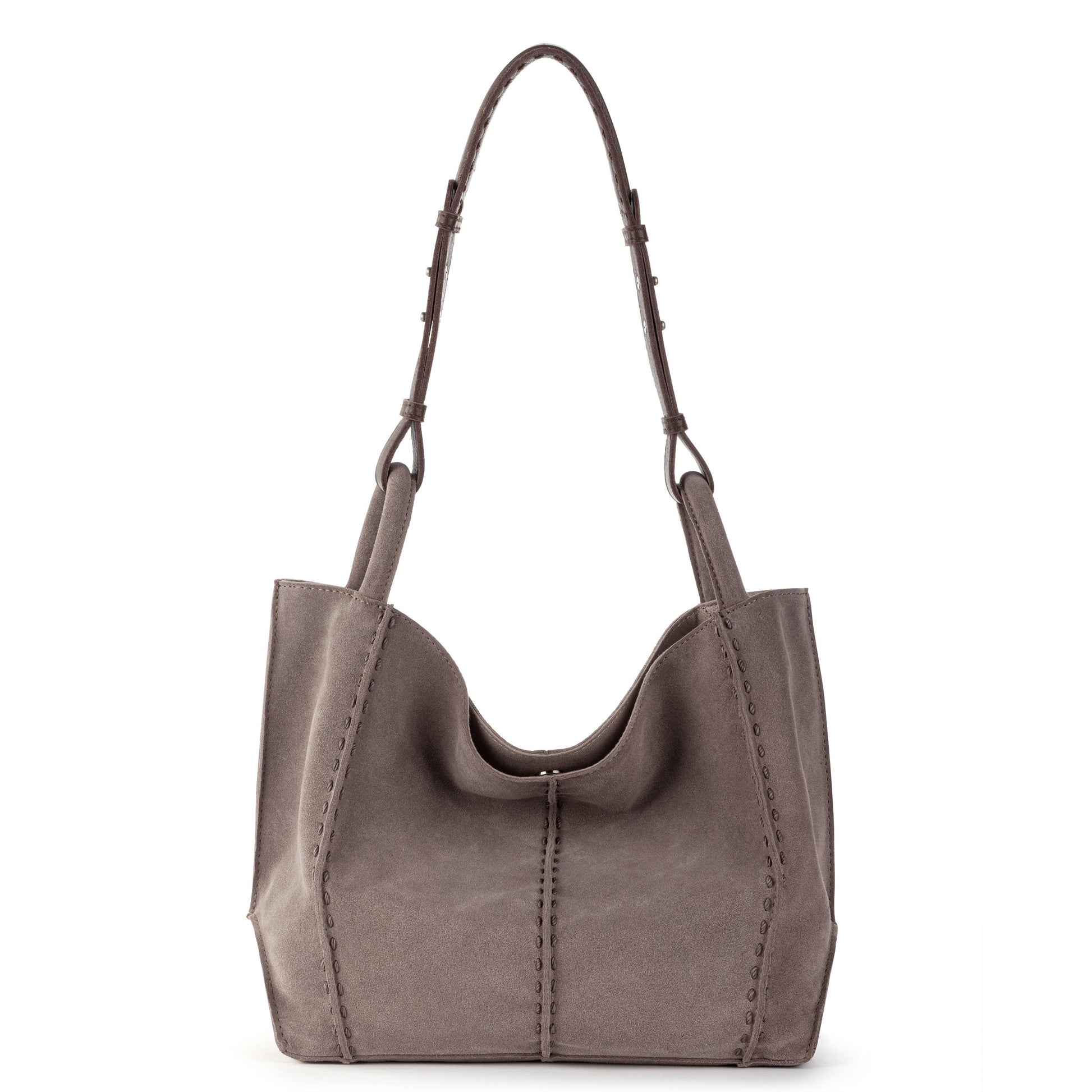 The Sak Los Feliz Med Tote - Leather - Mushroom Suede