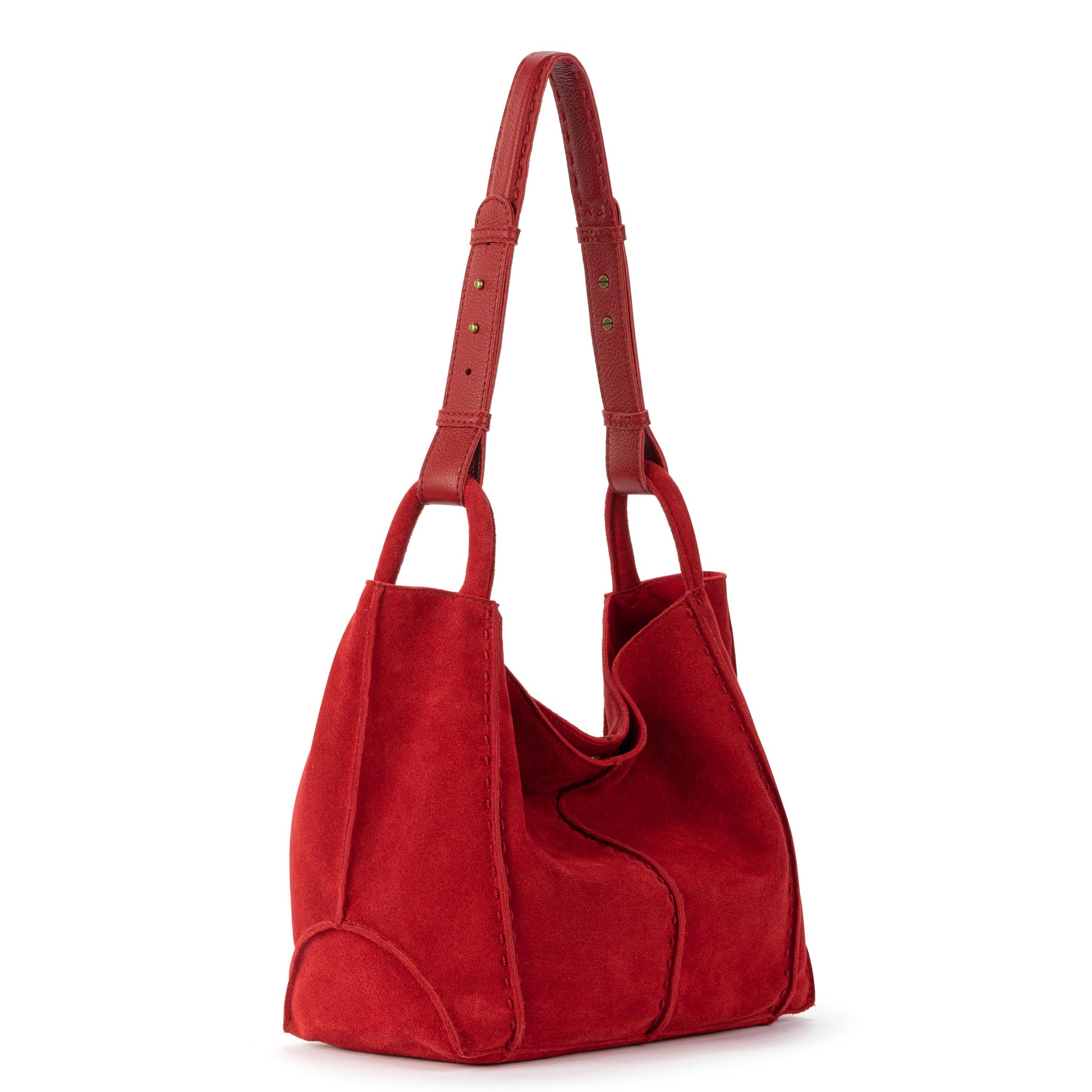 The Sak Los Feliz Med Tote - Leather - Scarlet Suede