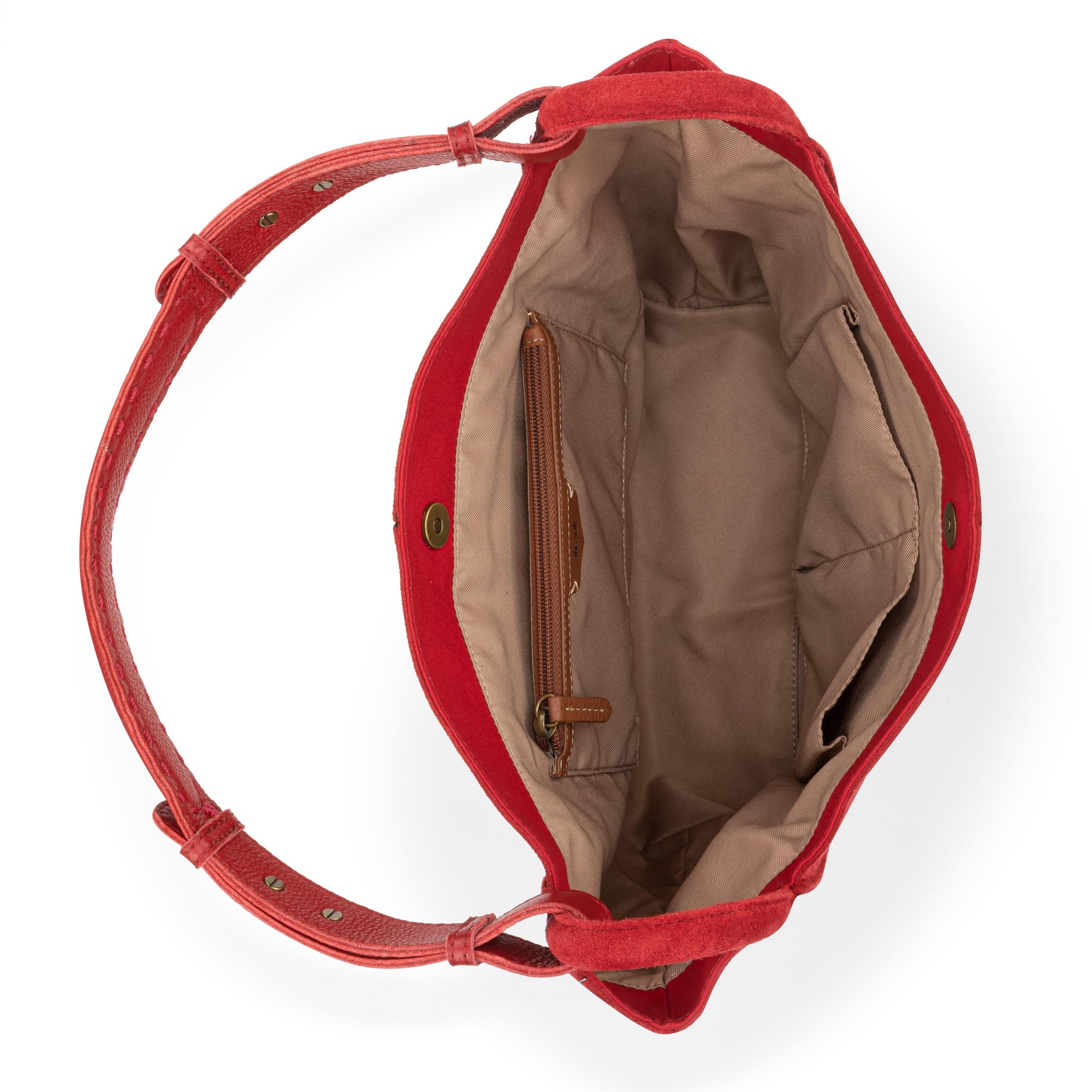 The Sak Los Feliz Med Tote - Leather - Scarlet Suede