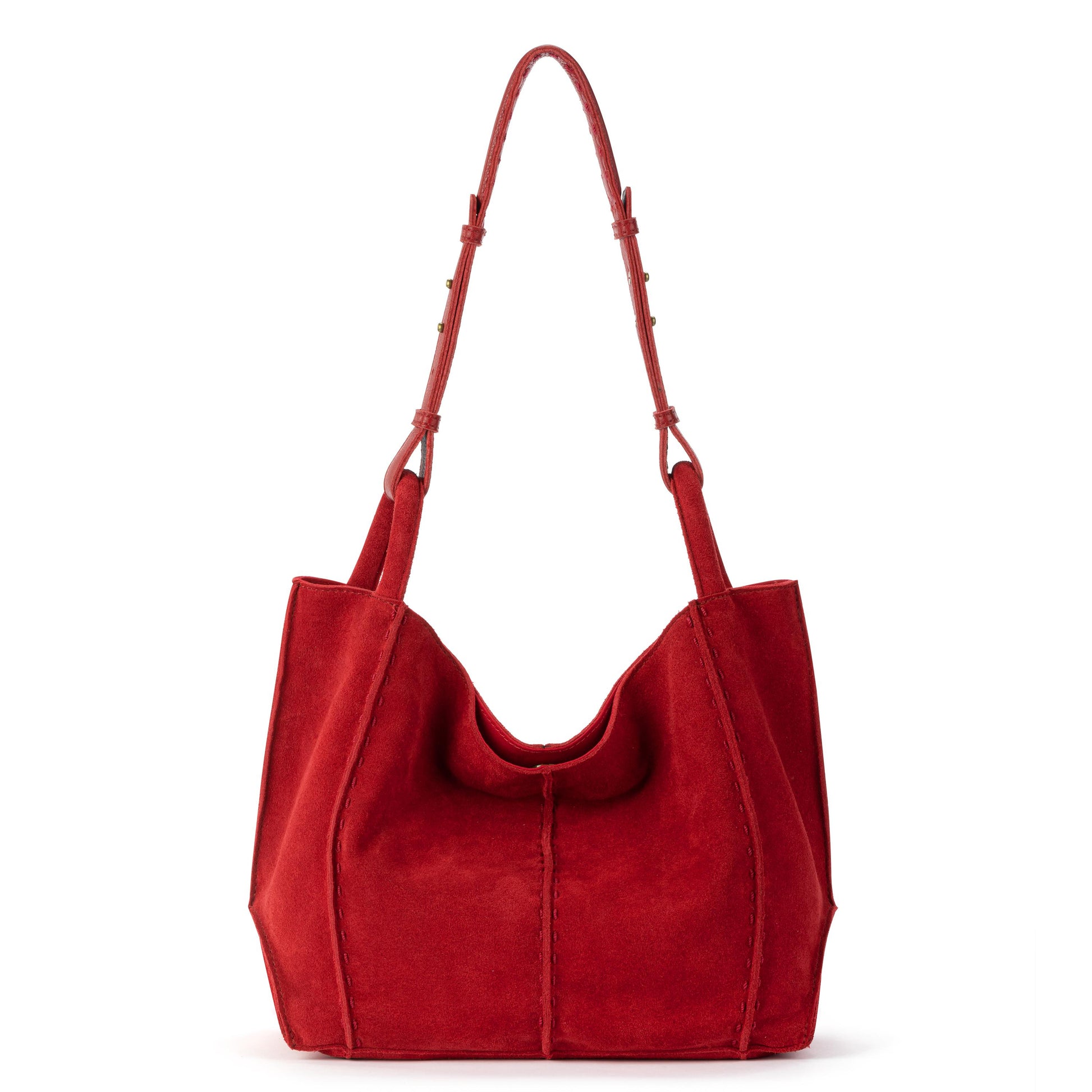 The Sak Los Feliz Med Tote - Leather - Scarlet Suede