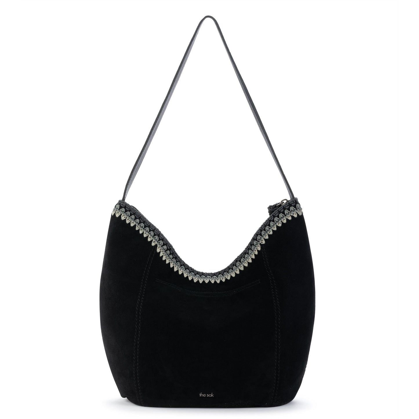 The Sak Sequoia Hobo Leather - Black Suede Blanket Stitch