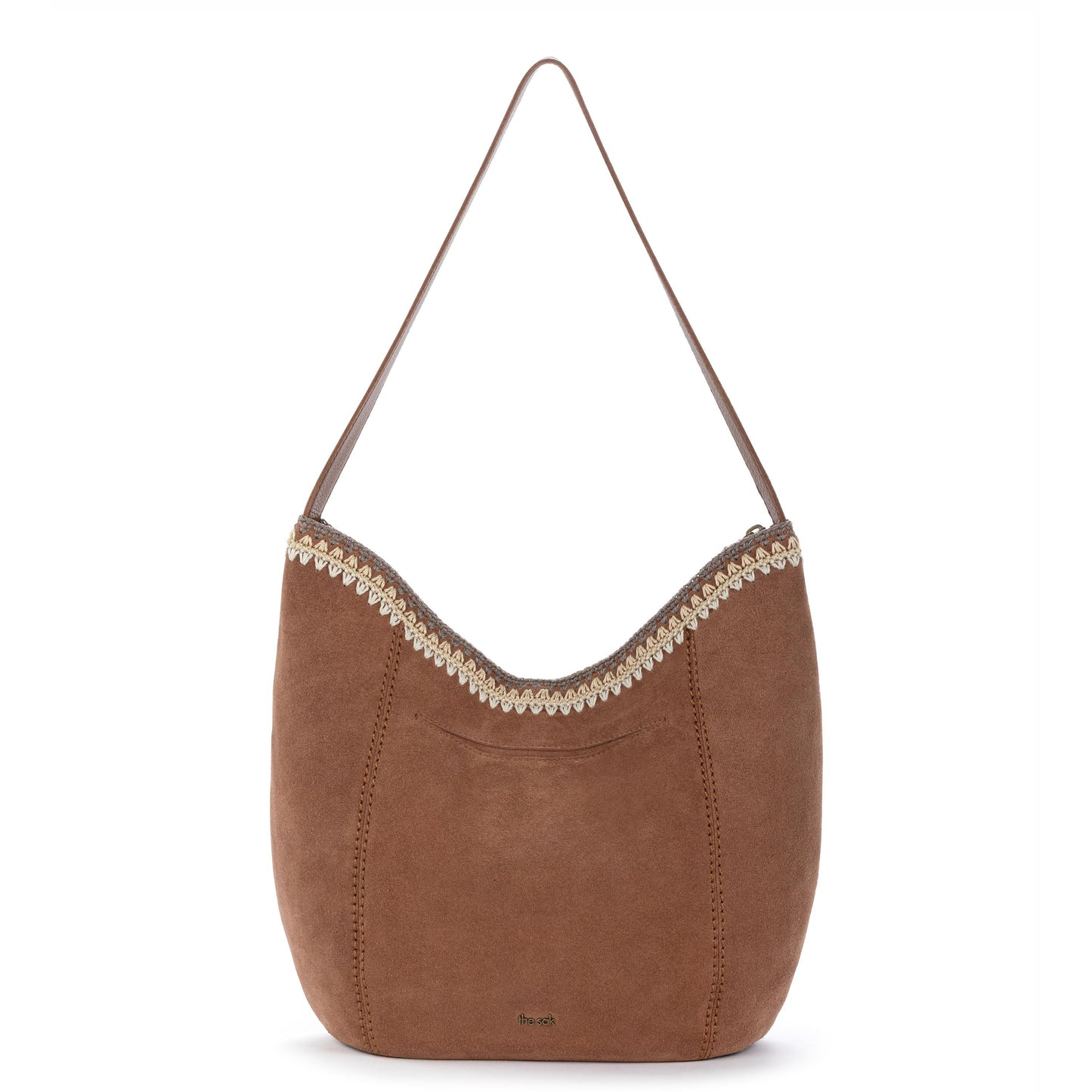 The Sak Sequoia Hobo Leather - Tobacco Suede Blanket Stitch