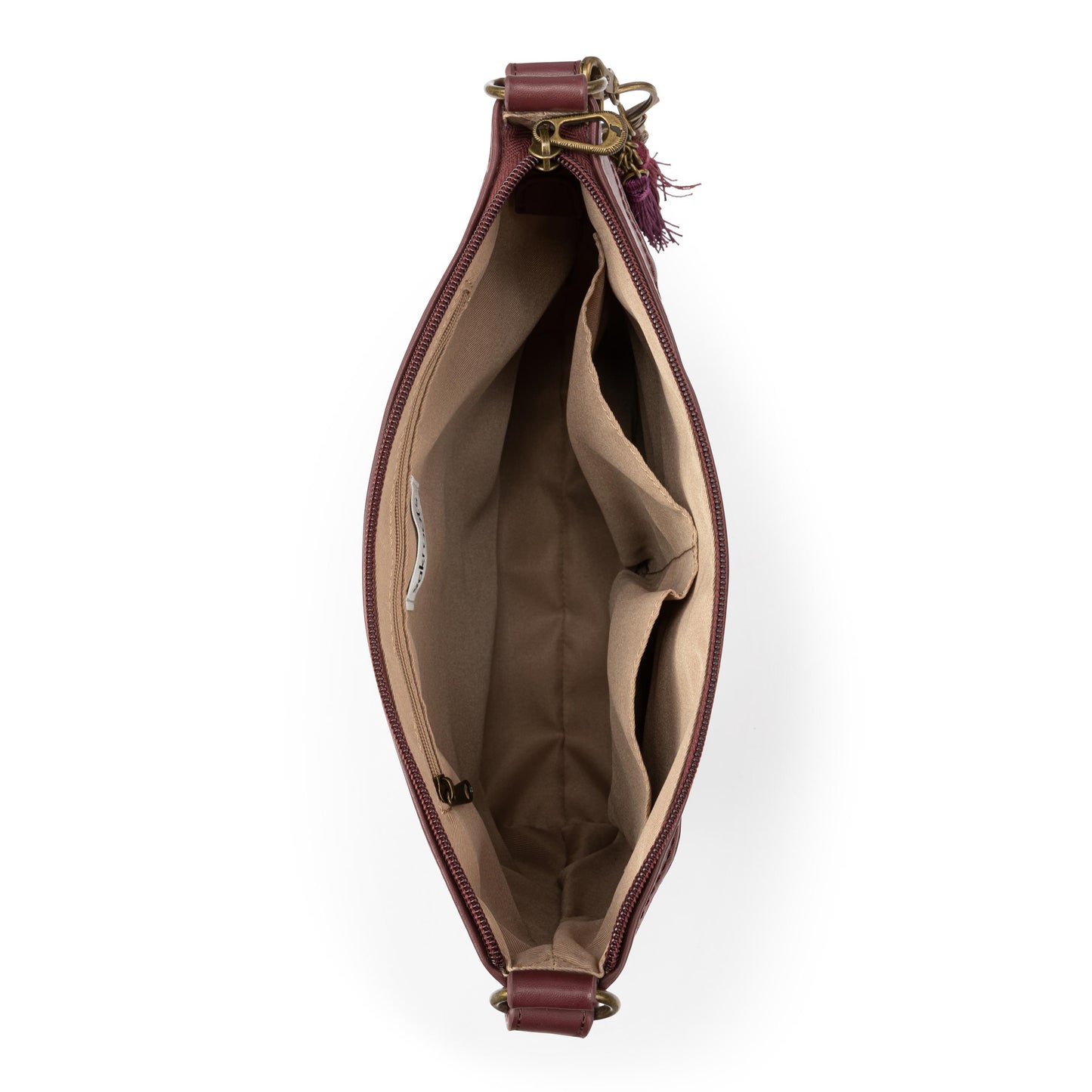Sakroots Arcadia Recycled Crossbody Vegan Leather - Black Cherry