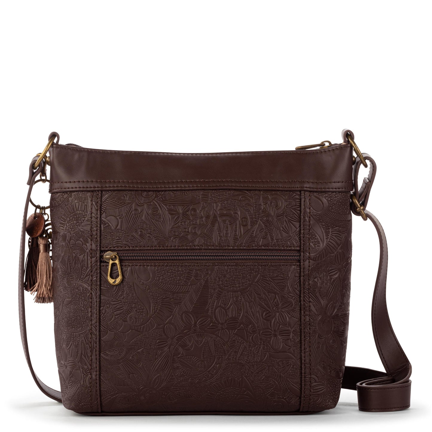 Sakroots Arcadia Recycled Crossbody Vegan Leather - Mahogany