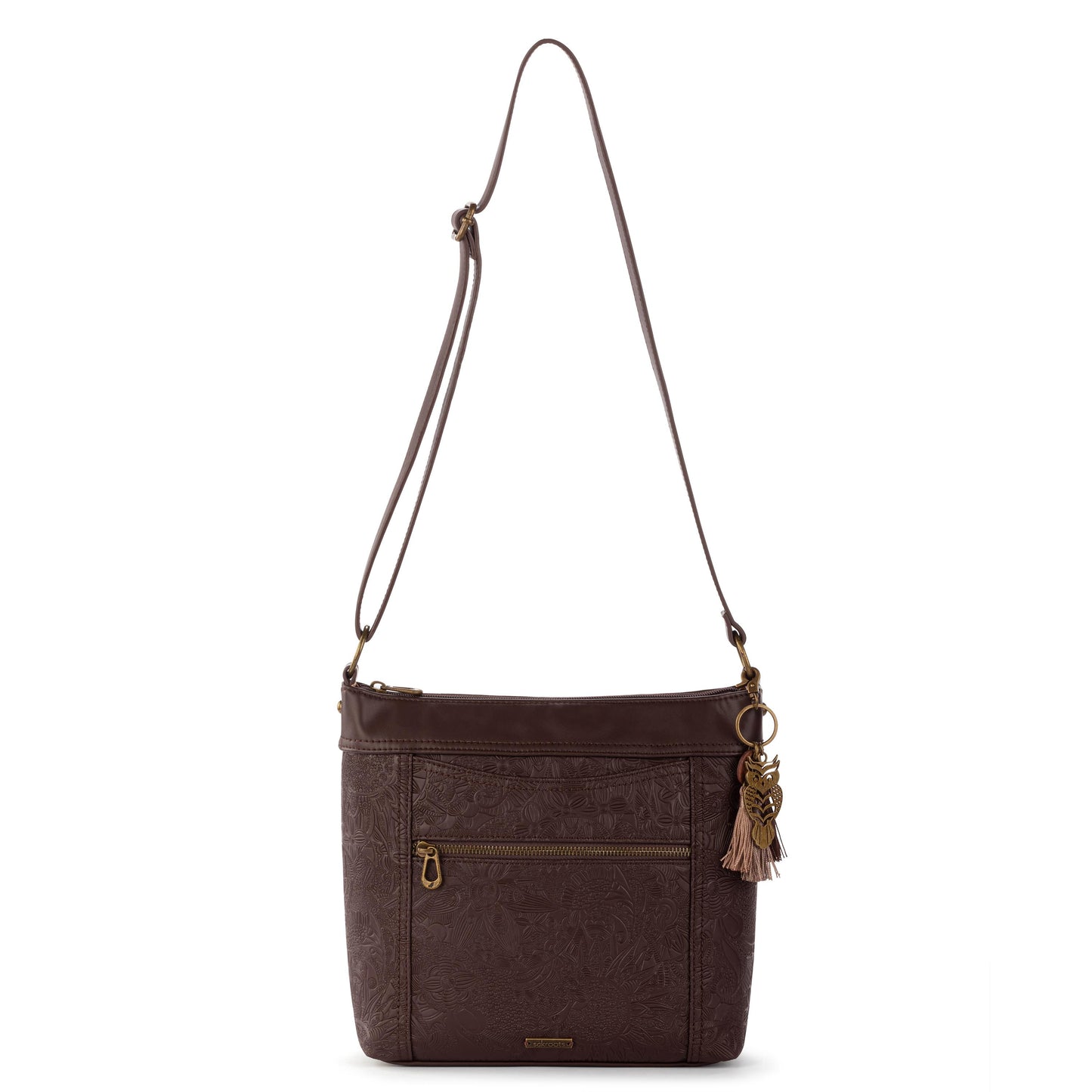 Sakroots Arcadia Recycled Crossbody Vegan Leather - Mahogany