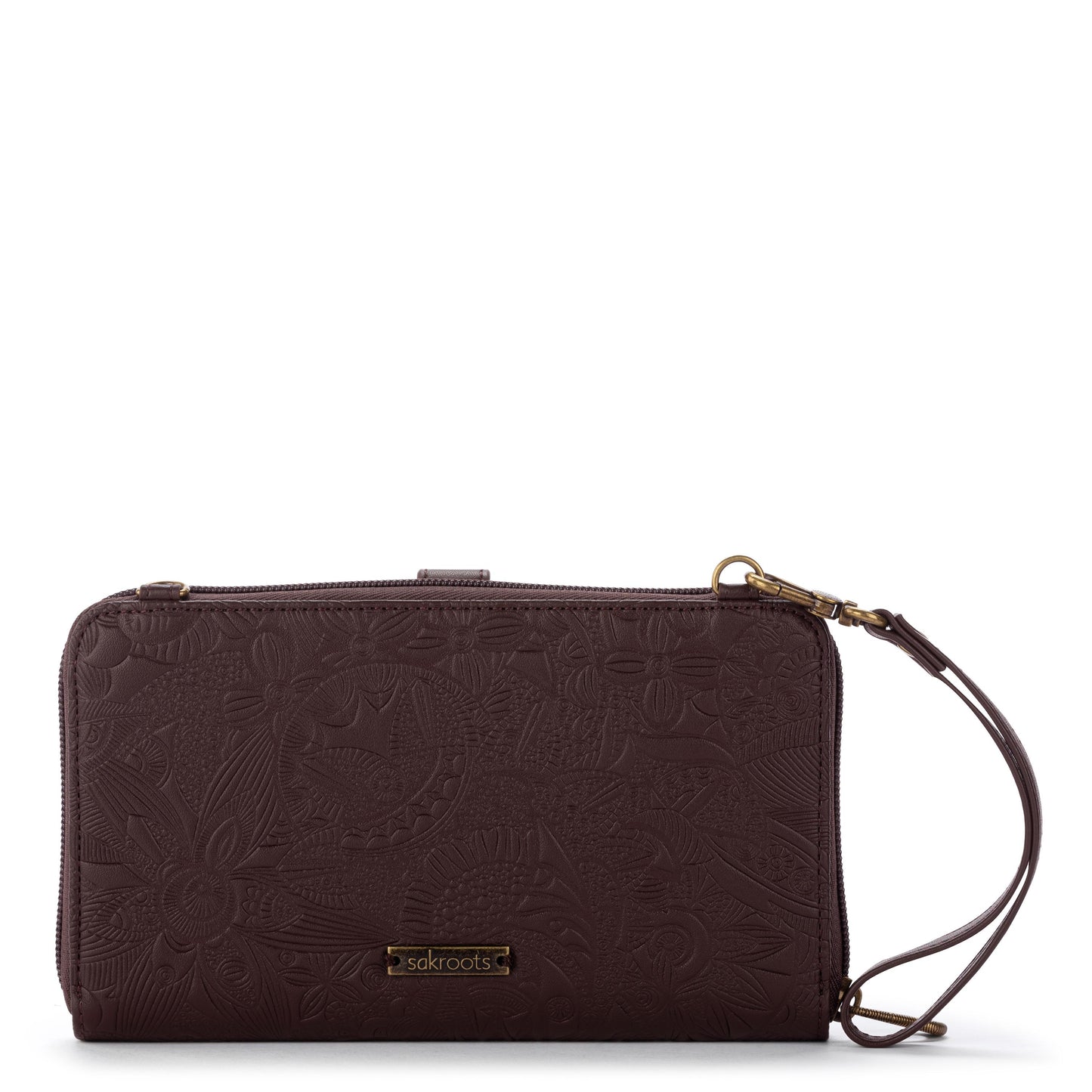 Sakroots Arcadia Recycled Large Smartphone Crossbody Vegan Leather - Mahogany