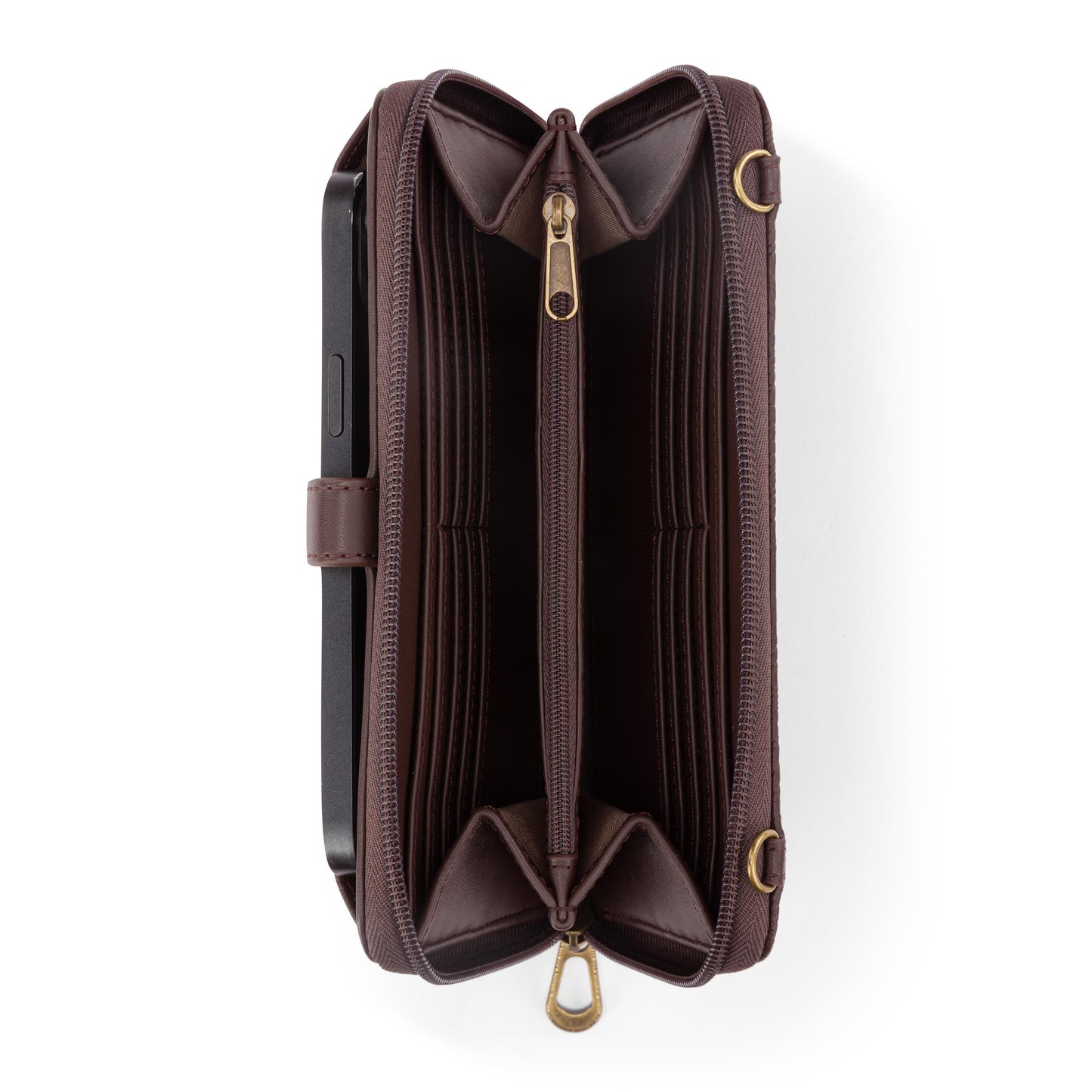 Sakroots Arcadia Recycled Large Smartphone Crossbody Vegan Leather - Mahogany