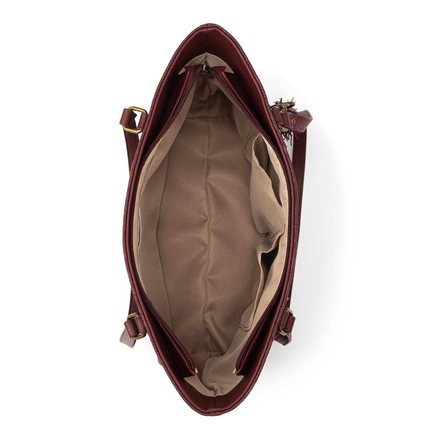 Sakroots Arcadia Recycled Medium Tote Vegan Leather - Black Cherry