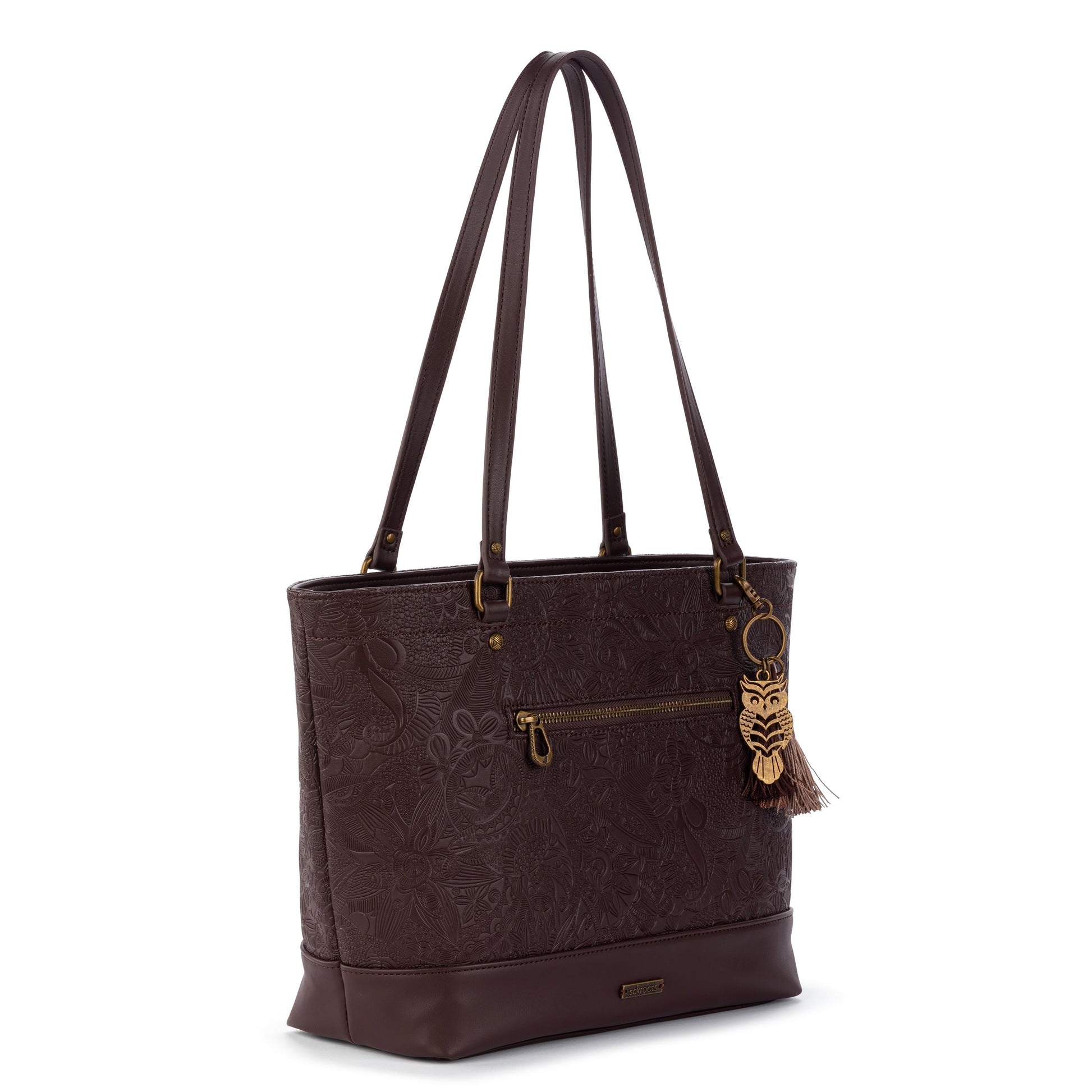 Sakroots Arcadia Recycled Medium Tote Vegan Leather - Mahogany