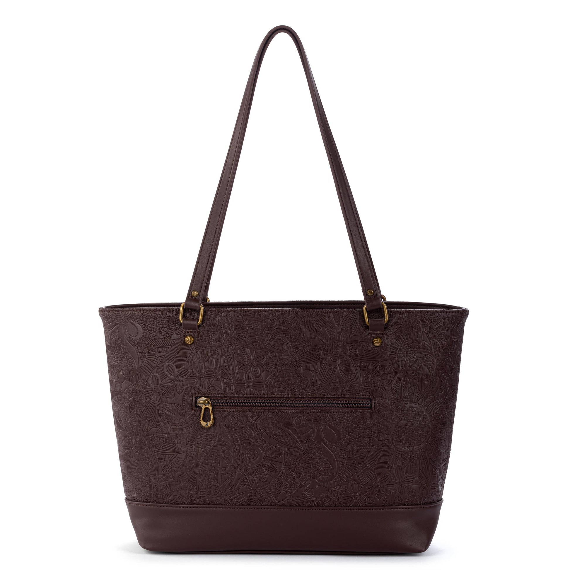 Sakroots Arcadia Recycled Medium Tote Vegan Leather - Mahogany