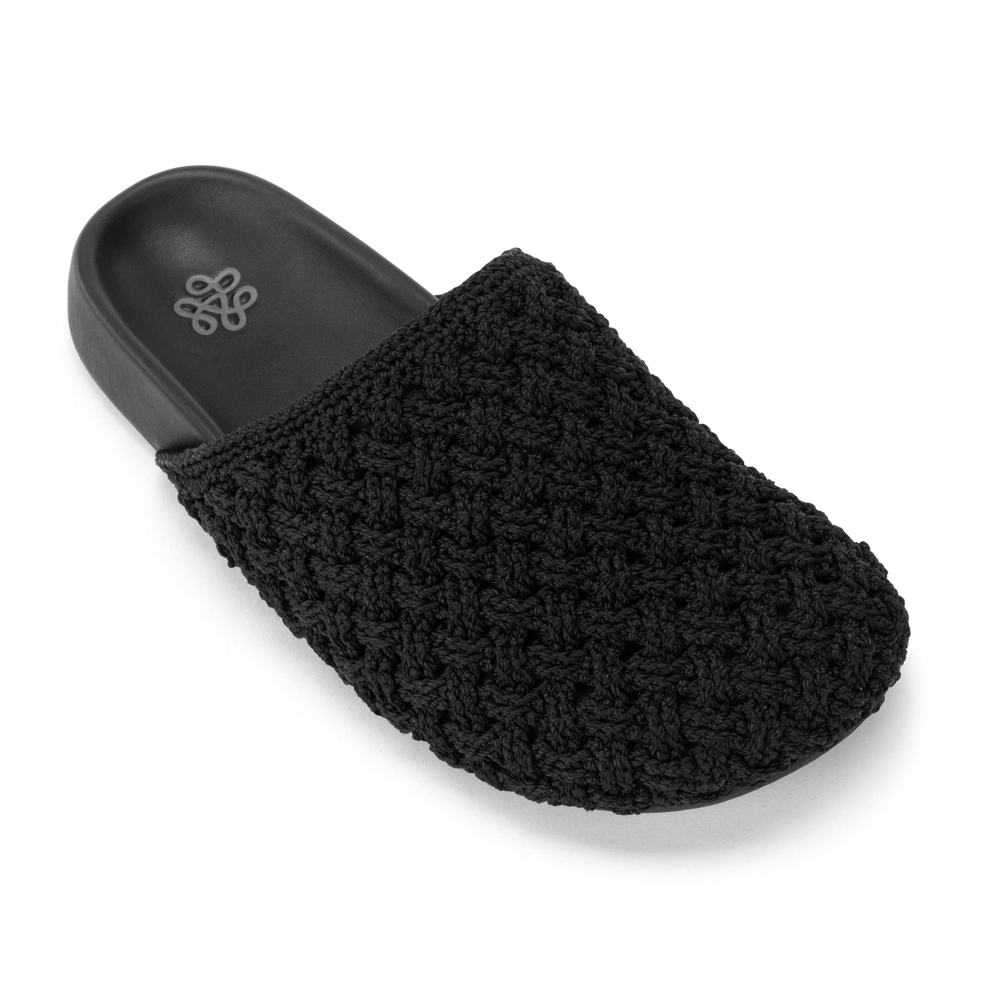 The Sak Bolinas Clog Crochet - Black Cozy Weave