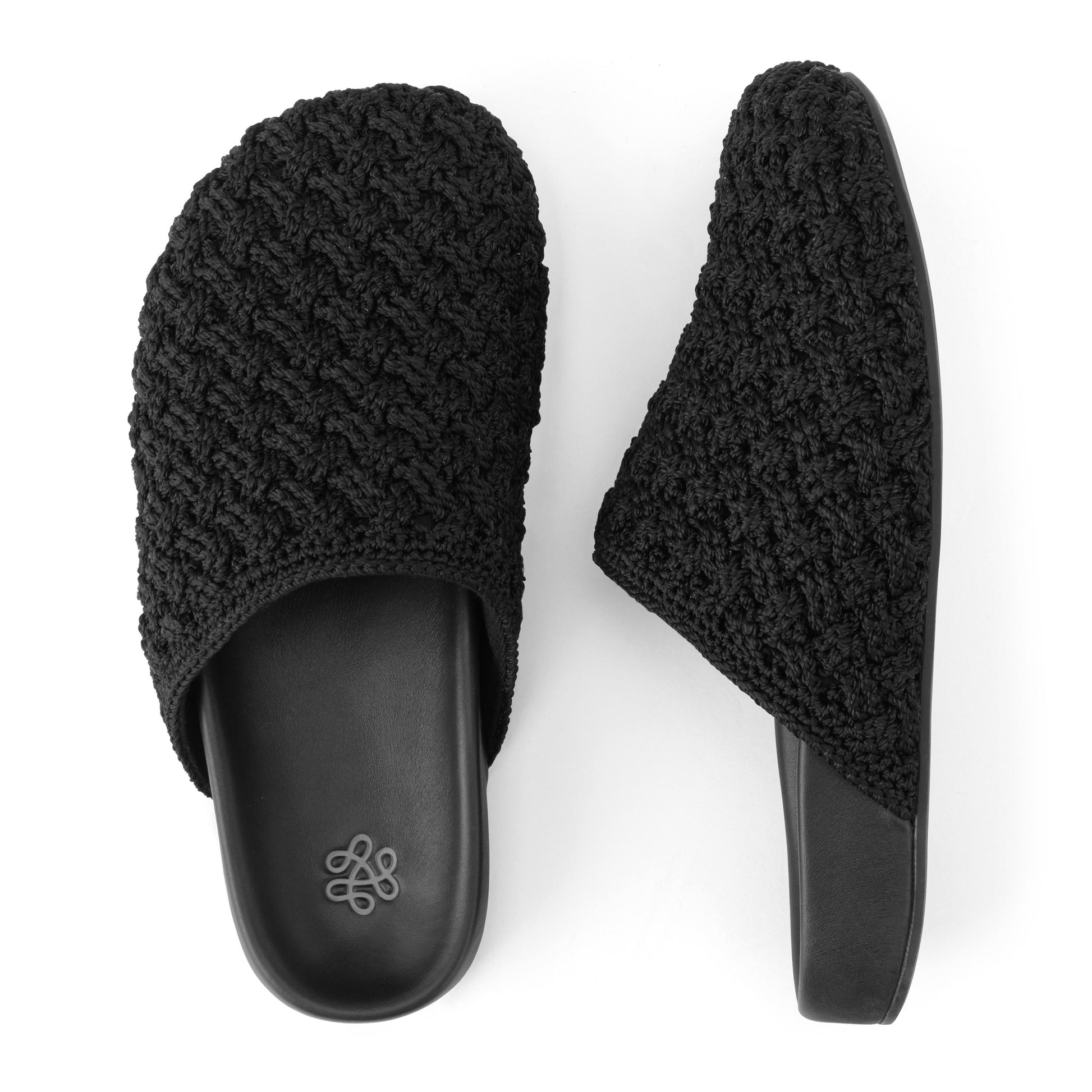 The Sak Bolinas Clog Crochet - Black Cozy Weave